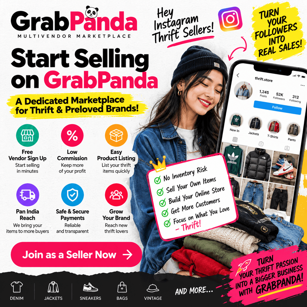 Thrift Marketplace in India | Buy & Sell Pre-Loved Clothing Online – GrabPanda