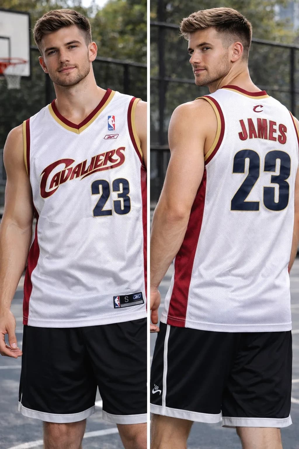 Reebok White Jersey front view