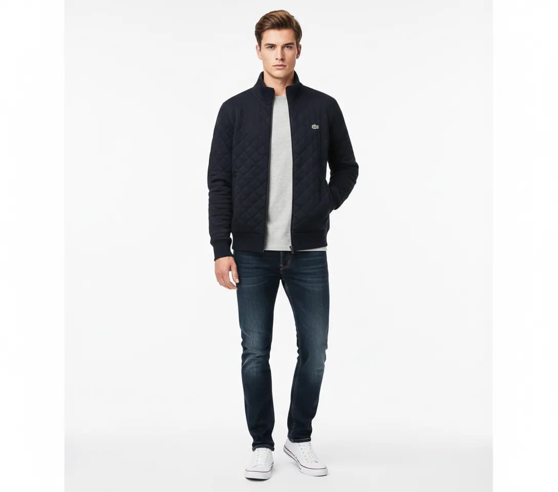 Lacoste Navy Jacket front view