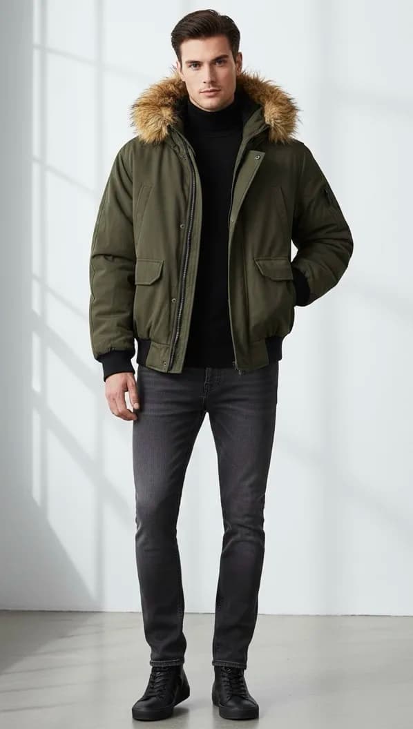 Zara Green Jacket front view