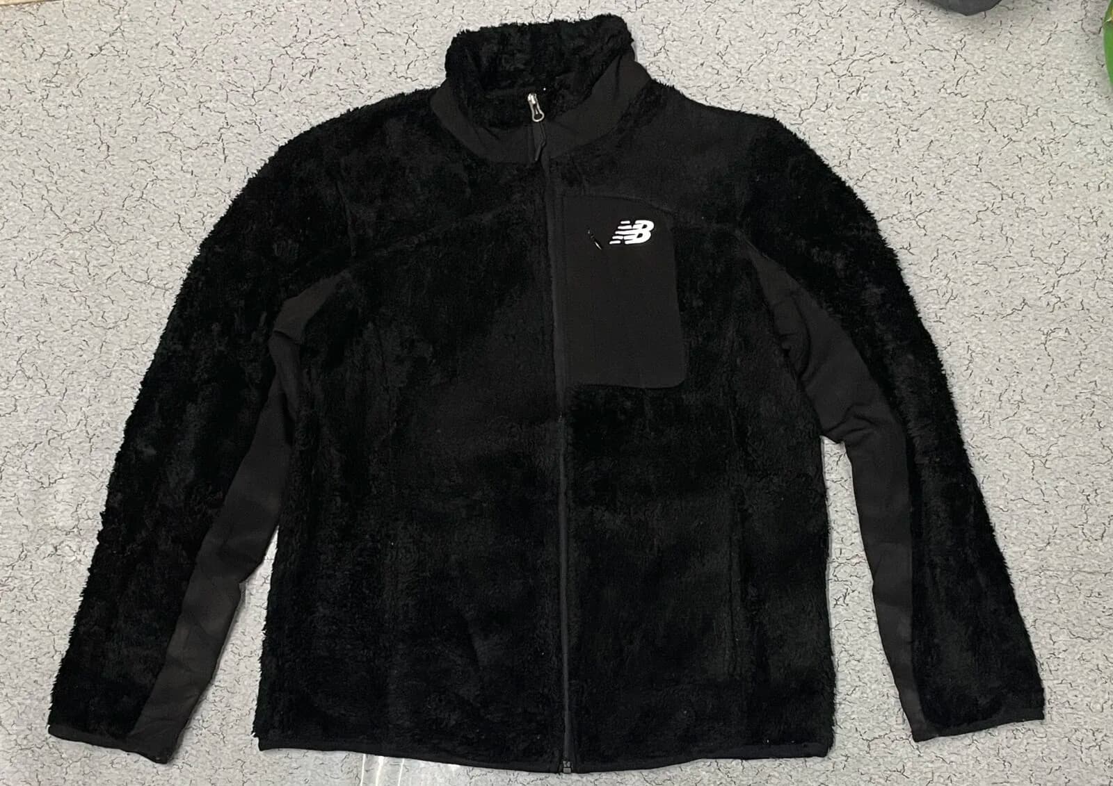 New Balance Black Fleece Jacket front view