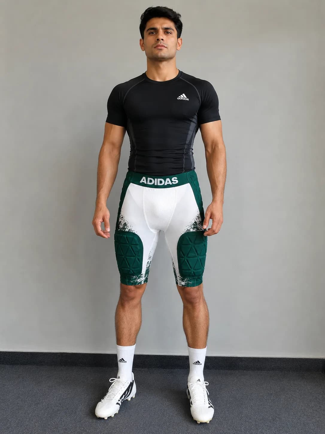 Adidas White Shorts front view