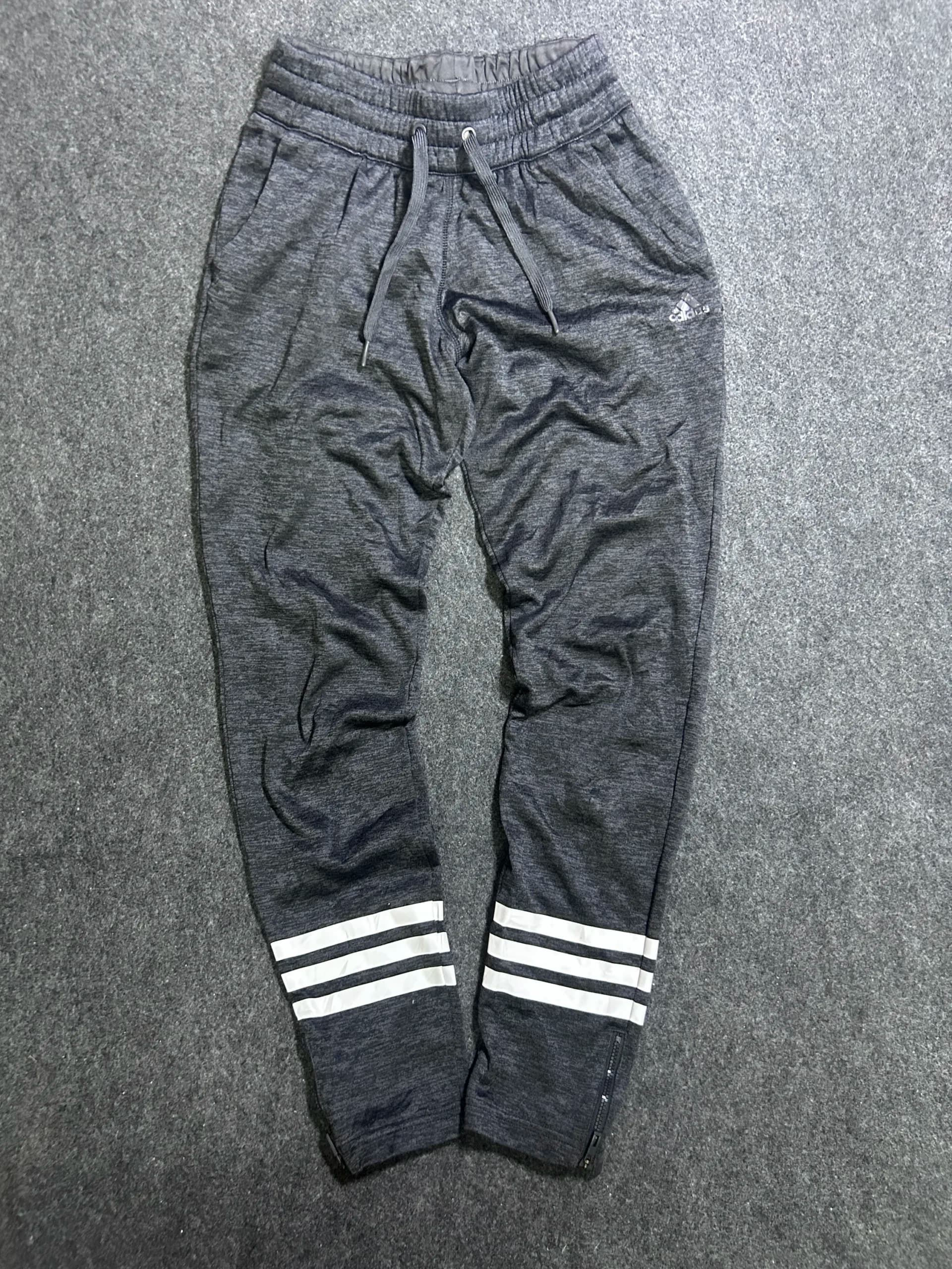 Adidas Grey Track Pants front view
