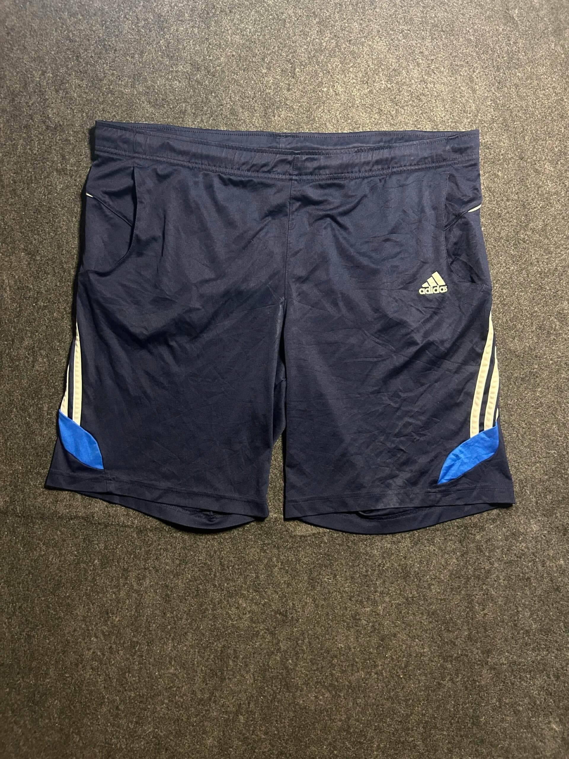Adidas Navy Training Shorts front view