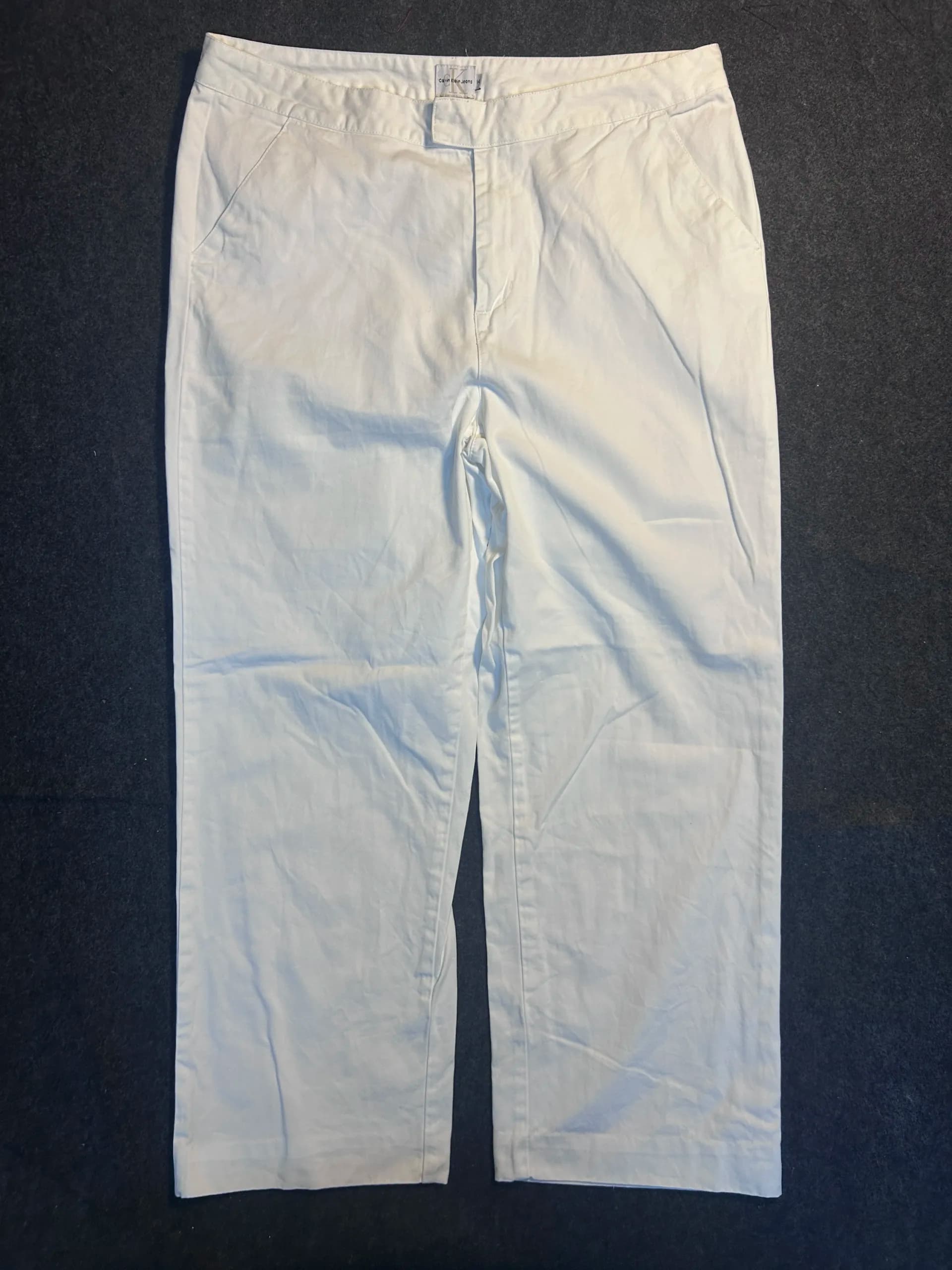Calvin Klein White Jeans front view
