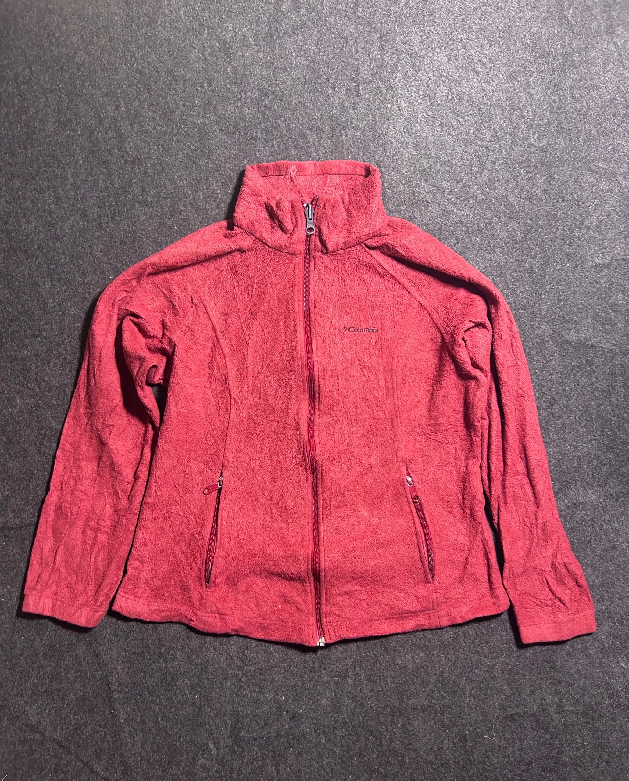Columbia Red Fleece Jacket front view