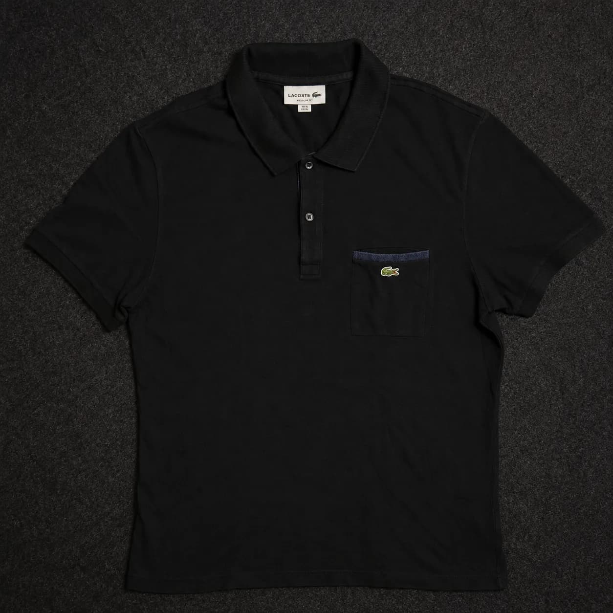 Lacoste Black T-Shirt front view