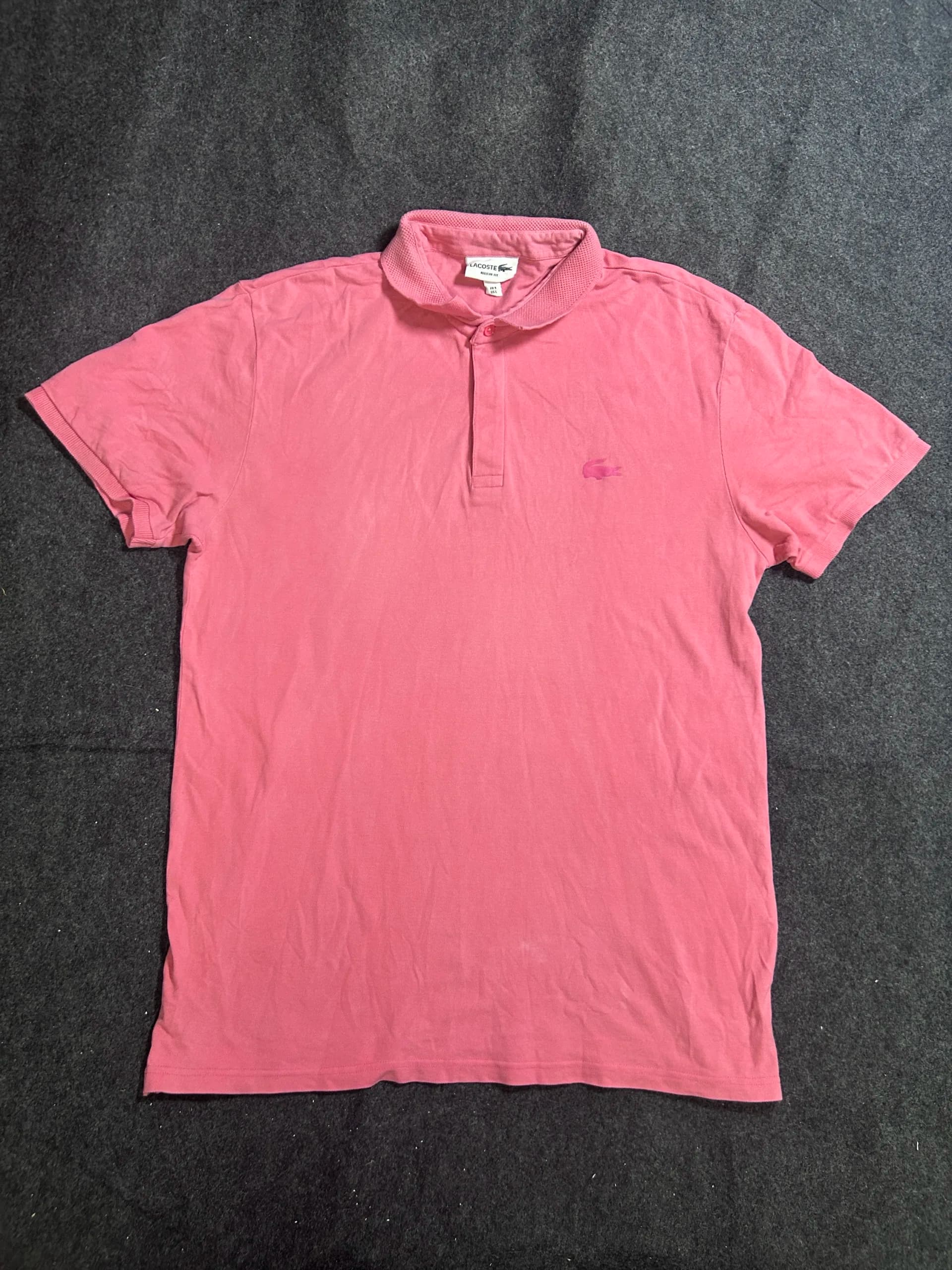 Lacoste Pink Polo Shirt front view