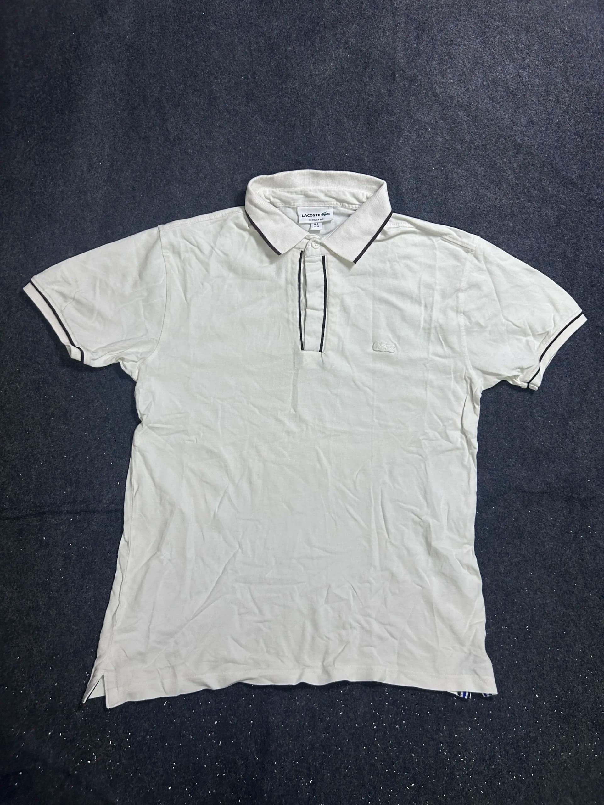 Lacoste White T-Shirt front view