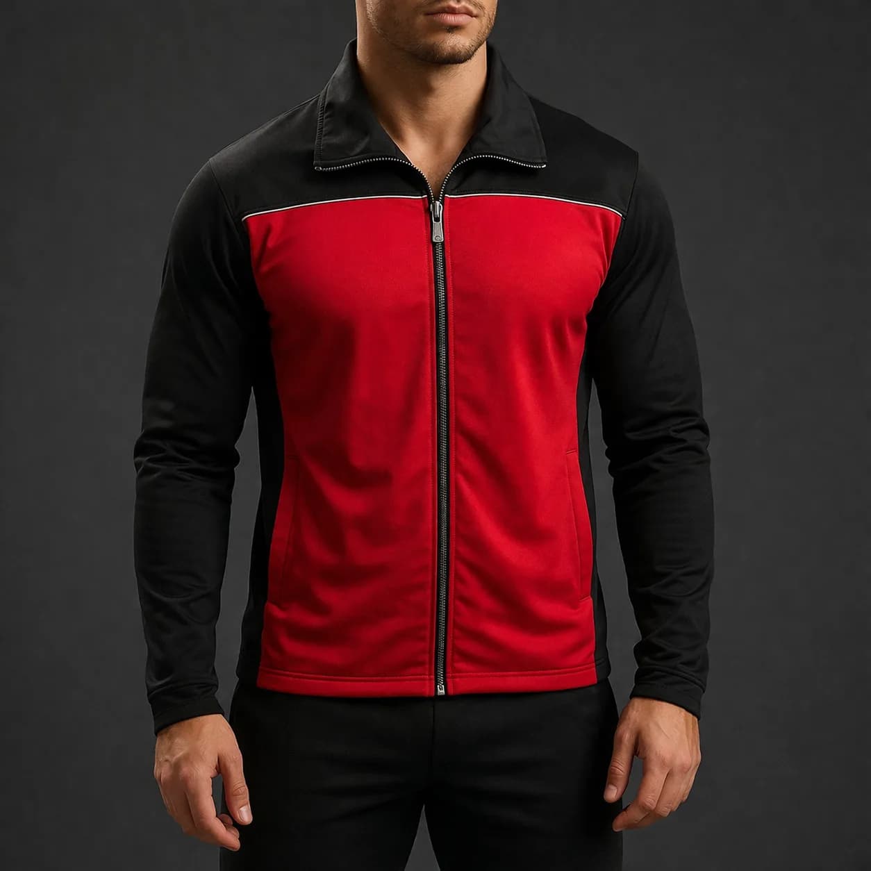 Ralph Lauren Black Track Jacket front view