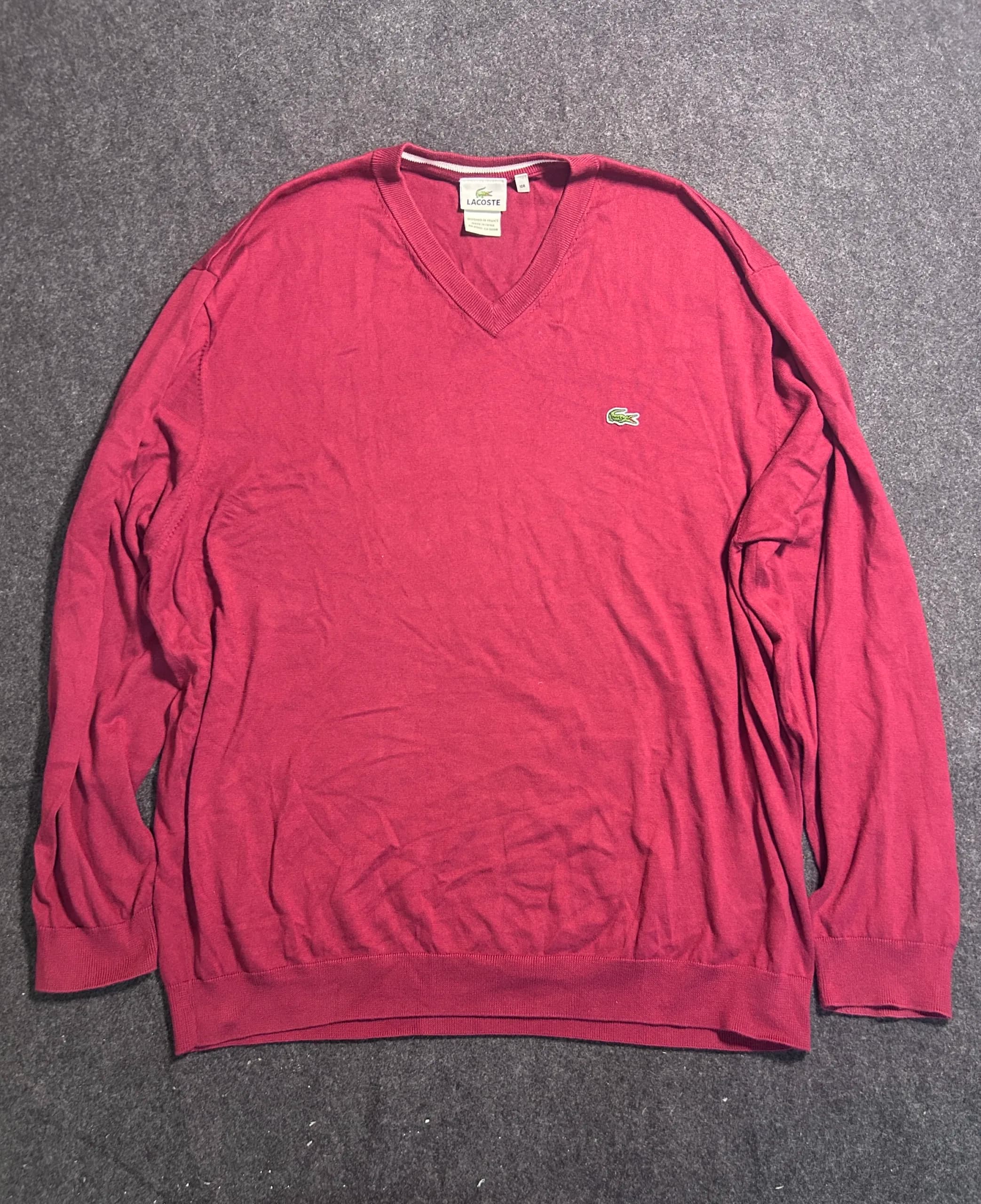Lacoste Red Sweater front view
