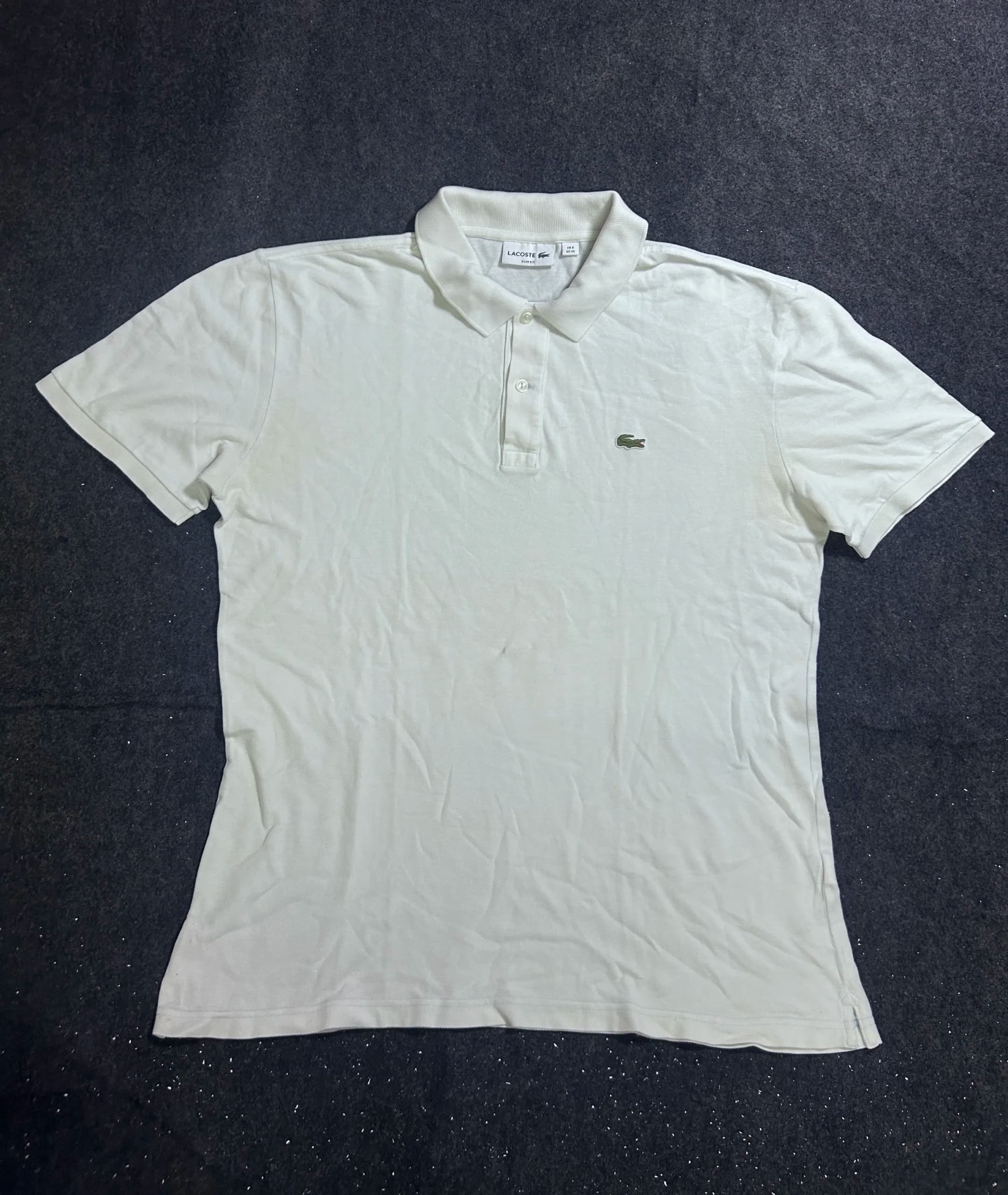 Lacoste White Polo Shirt front view