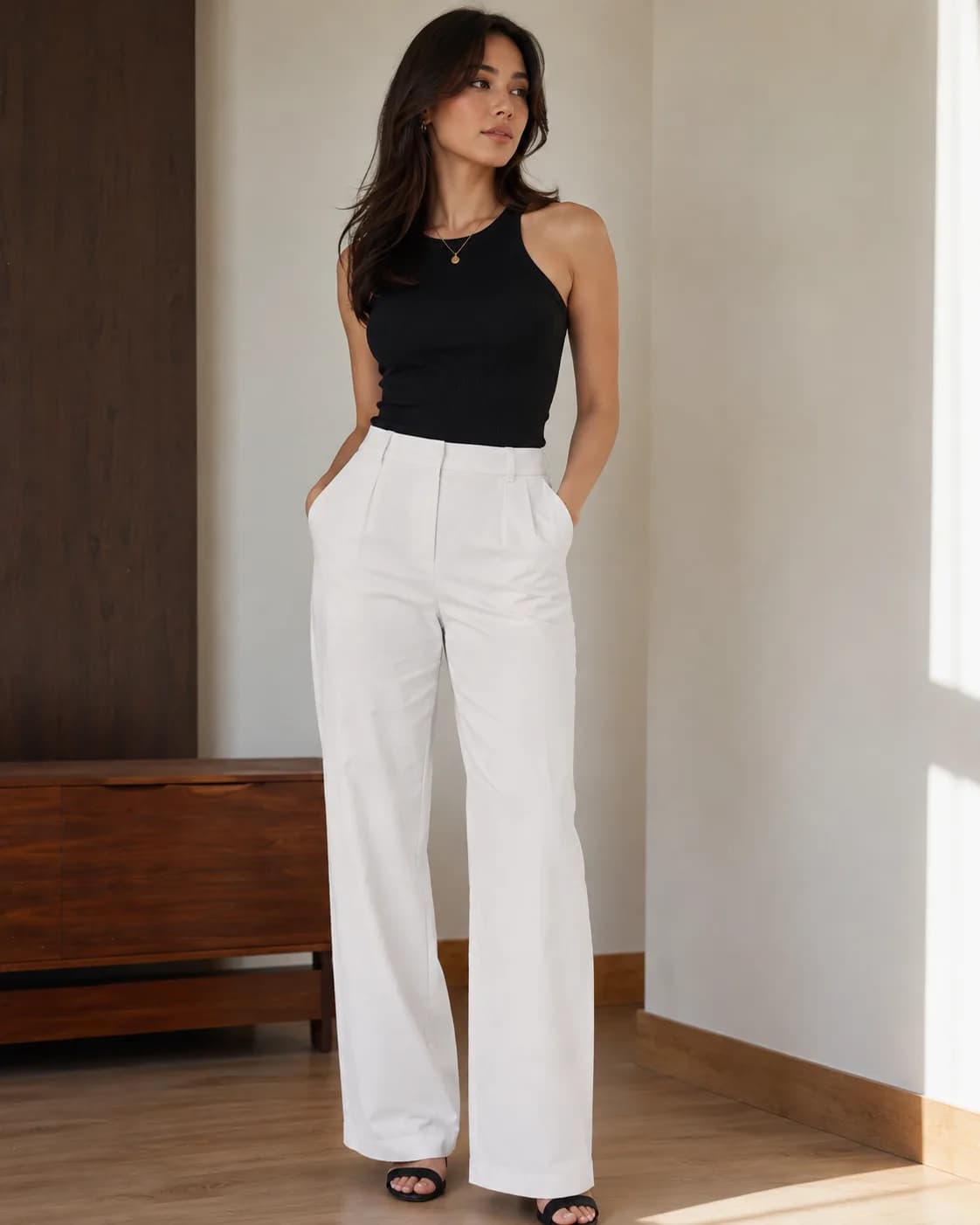 White Pants front view