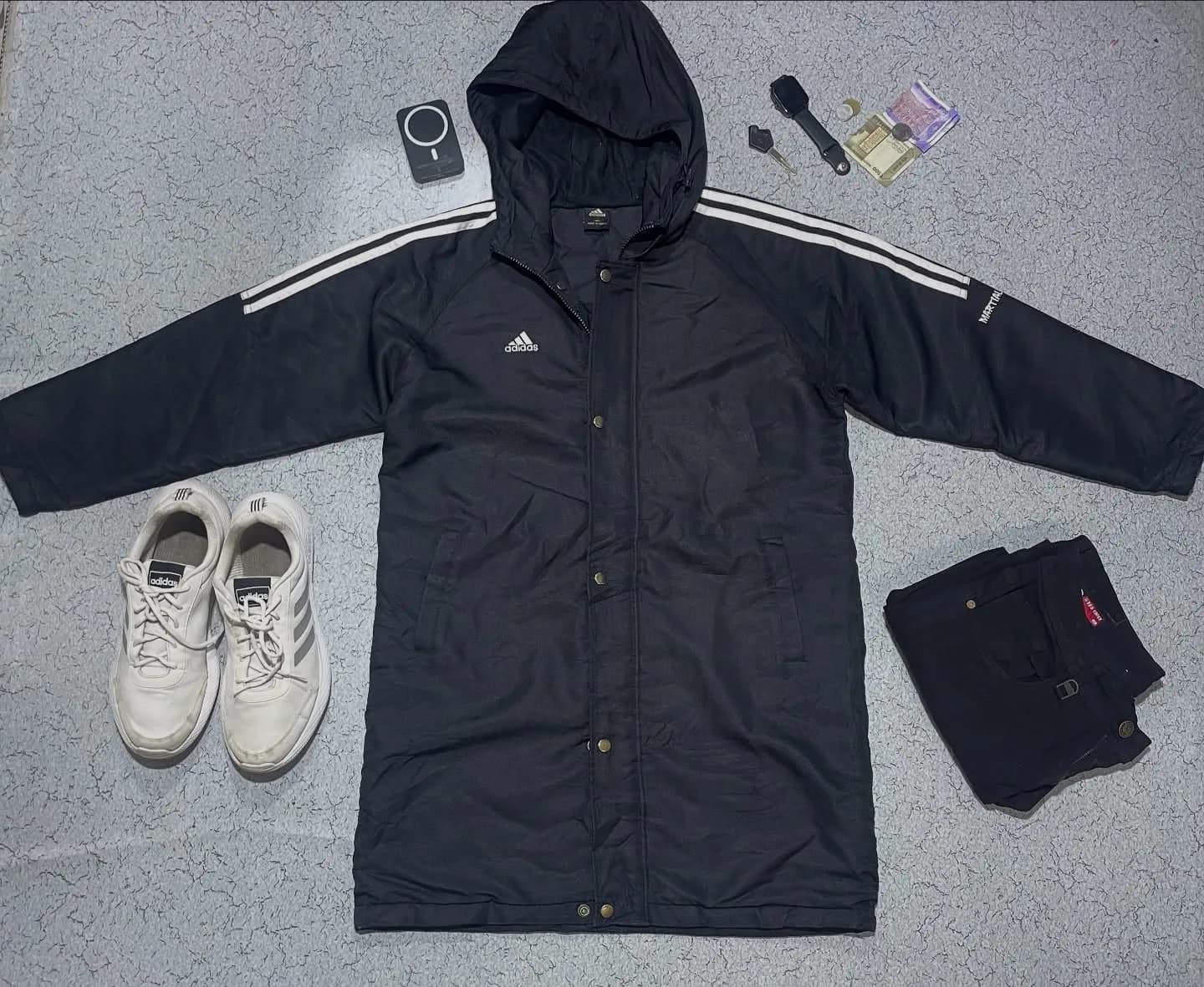 Adidas Black Jacket front view