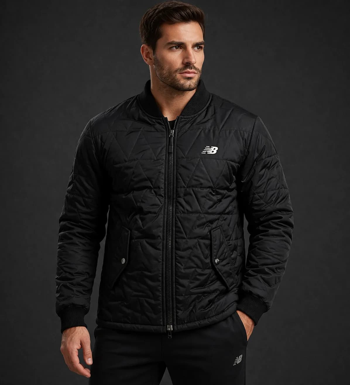 New Balance Black Jacket front view