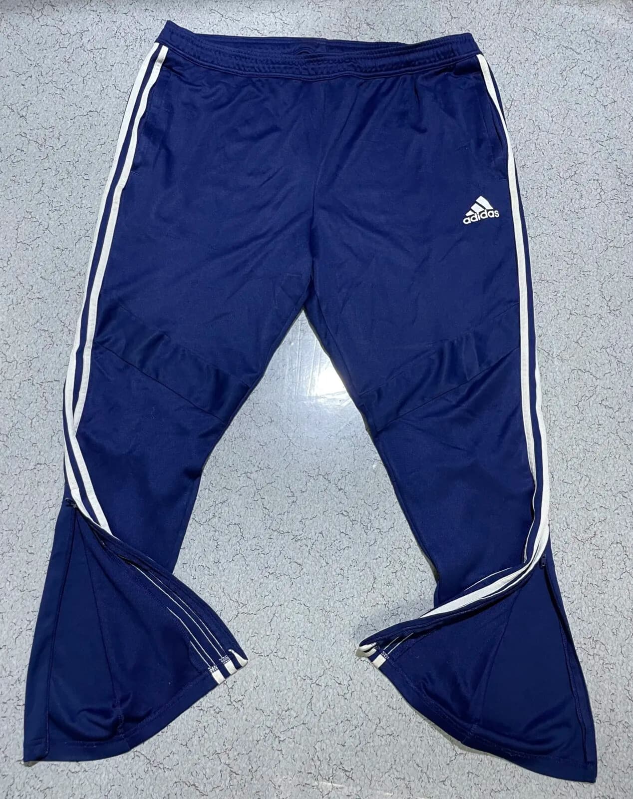 Adidas Blue Track Pants front view