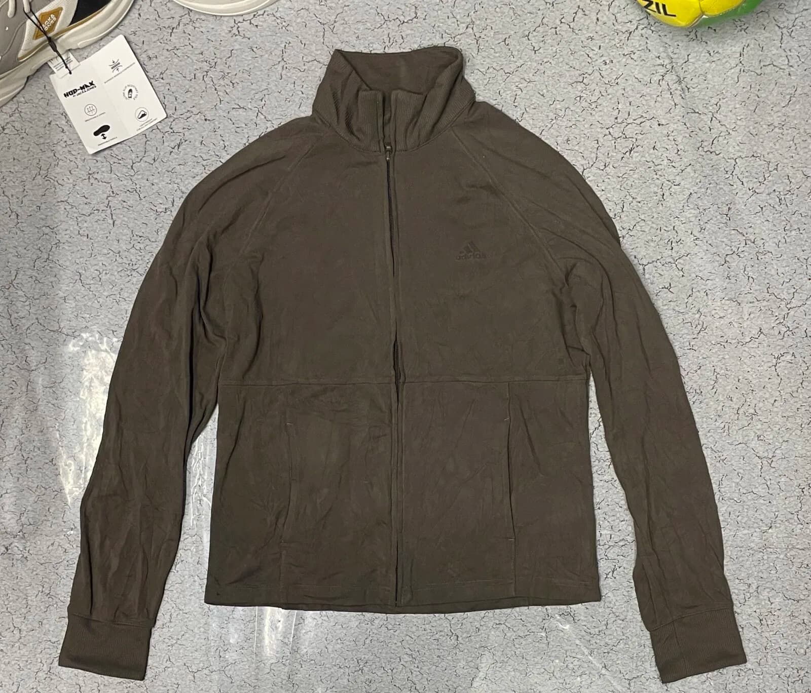 Adidas Brown Track Jacket front view