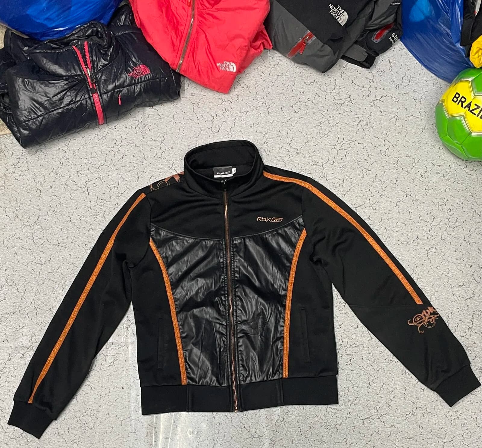 Reebok Black Track Jacket front view
