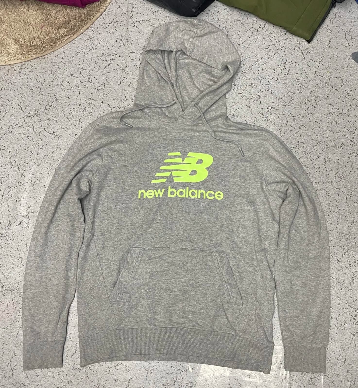 New Balance Grey Hoodie front view