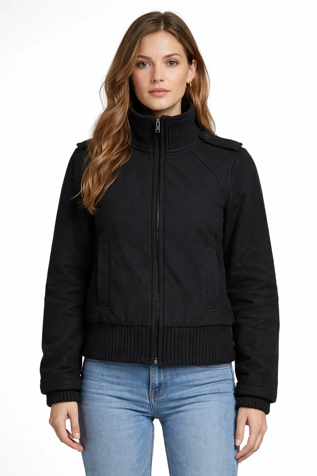 Zara Black Jacket front view