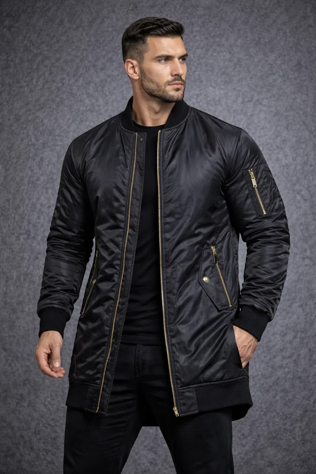 Zara Black Jacket front view