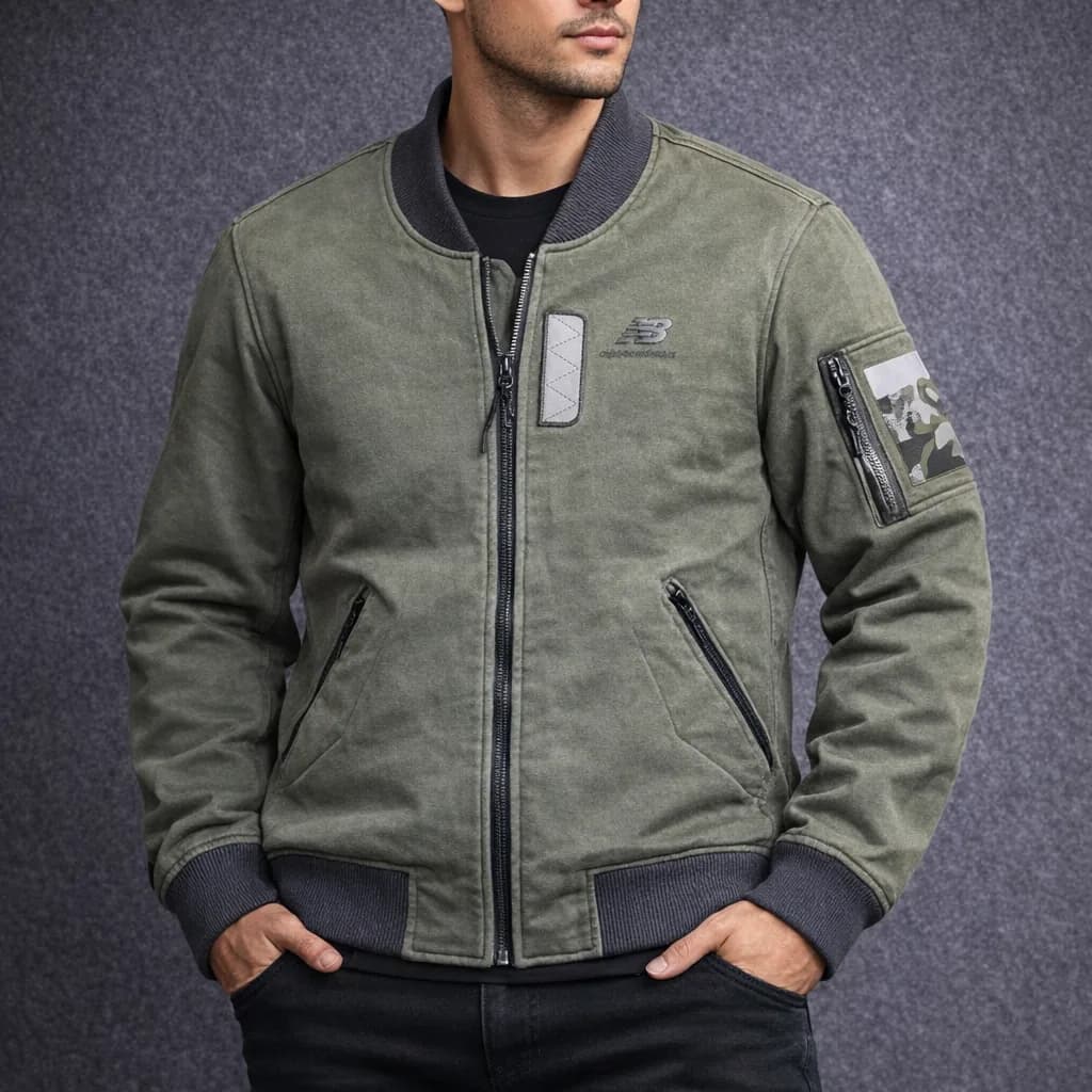 New Balance Green Jacket front view