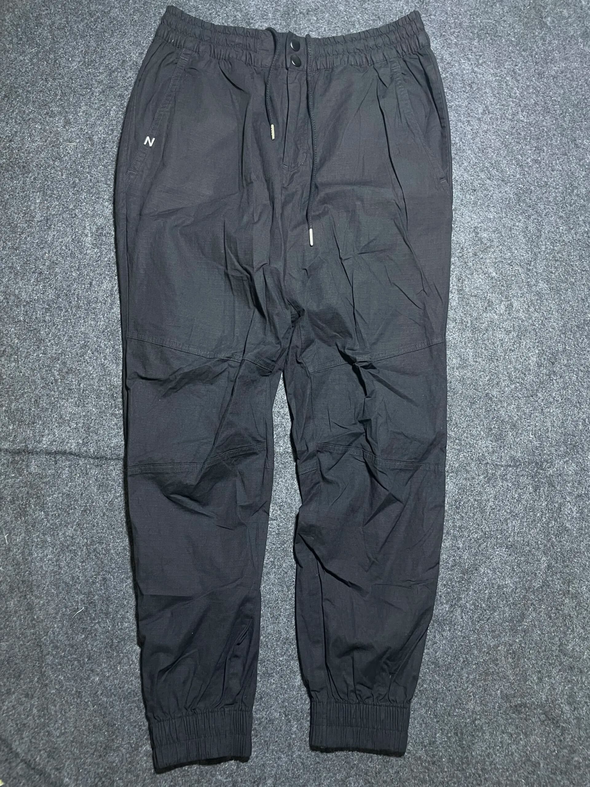 New Balance Black Cargo Pants front view