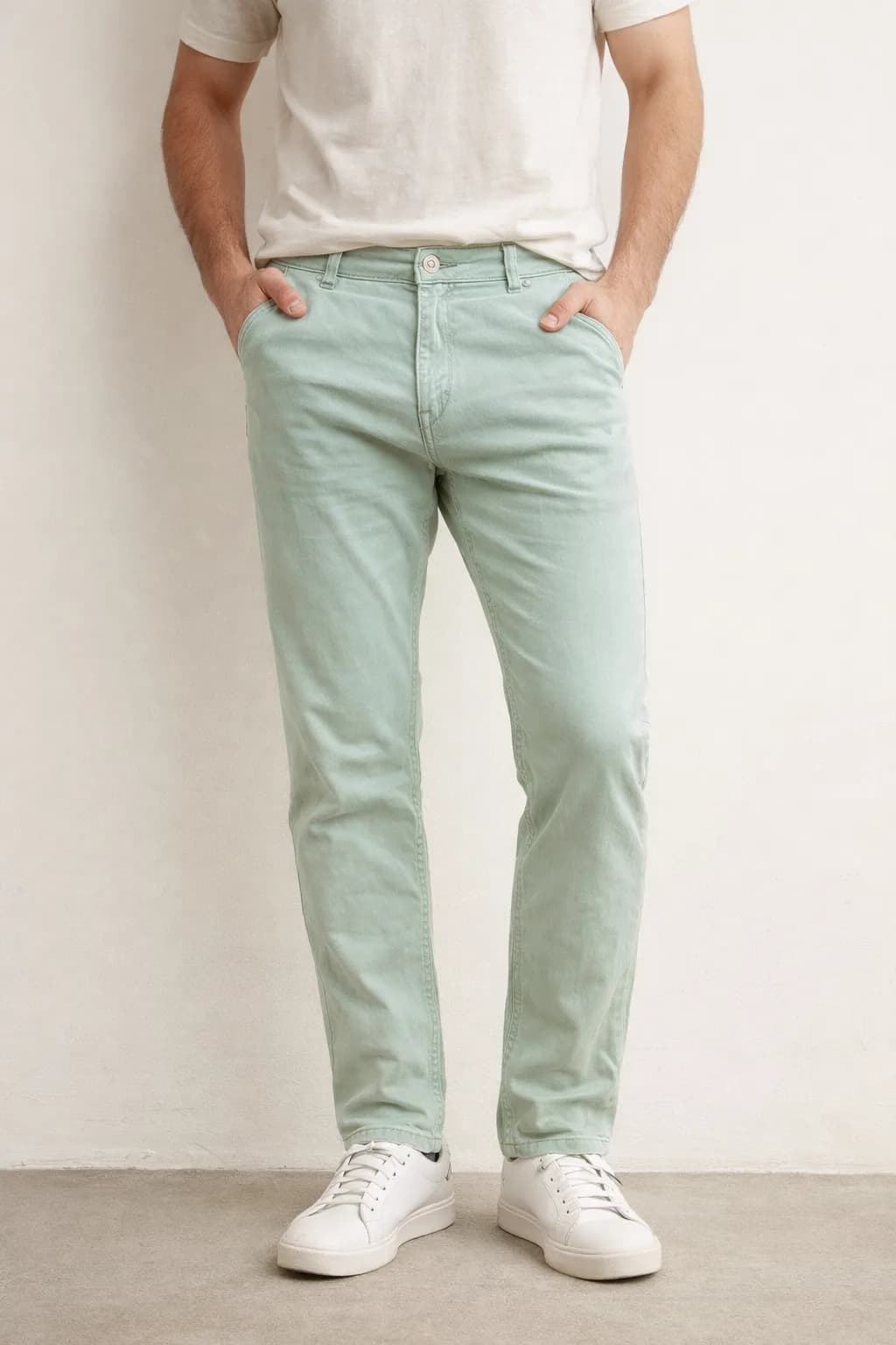 Green Pants front view