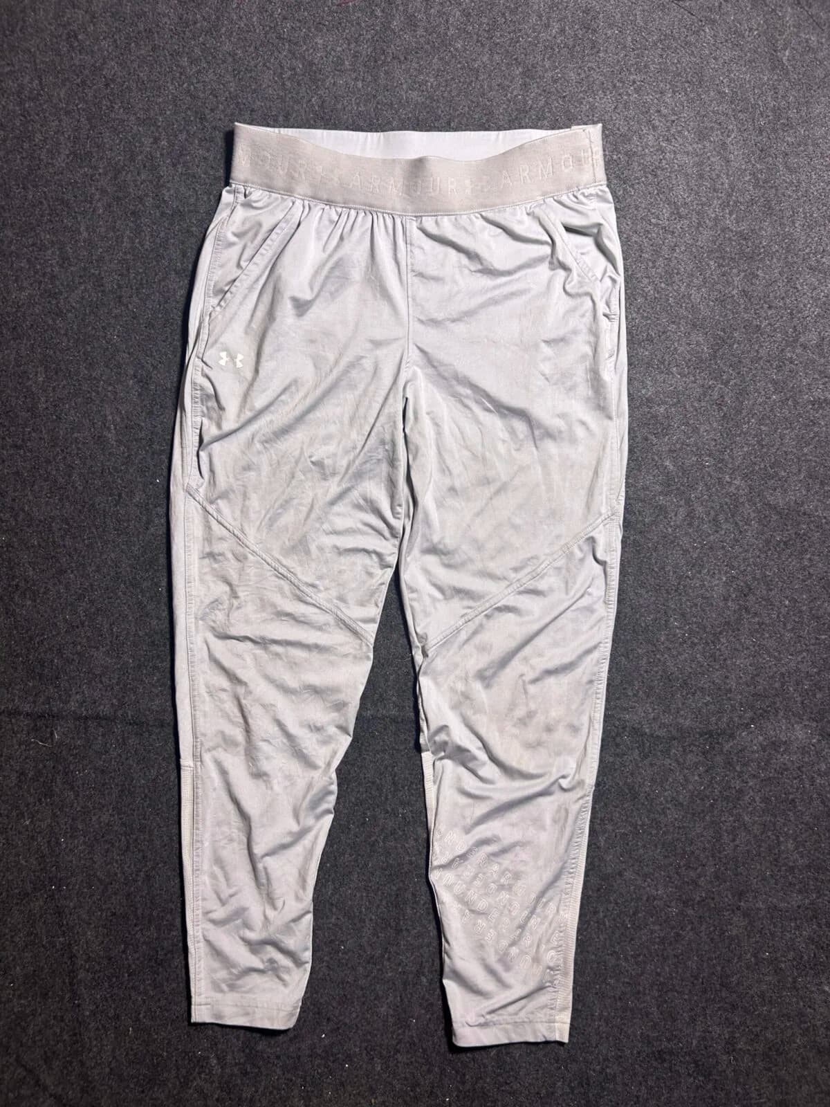 Under Armour Grey Track Pants front view