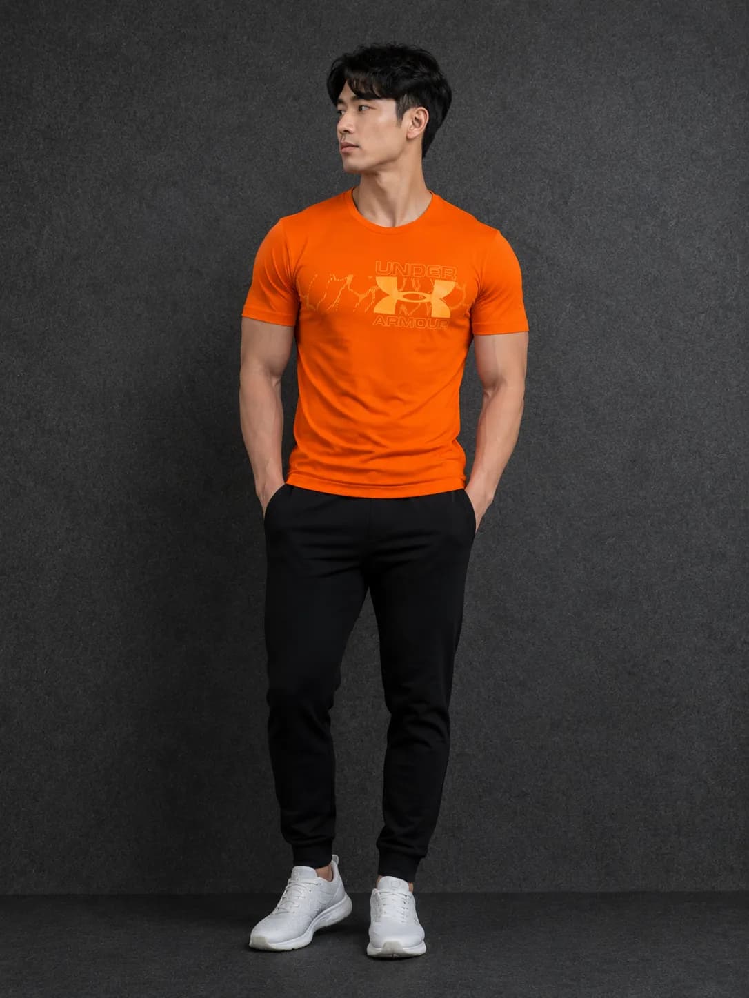 Under Armour Orange T-Shirt front view