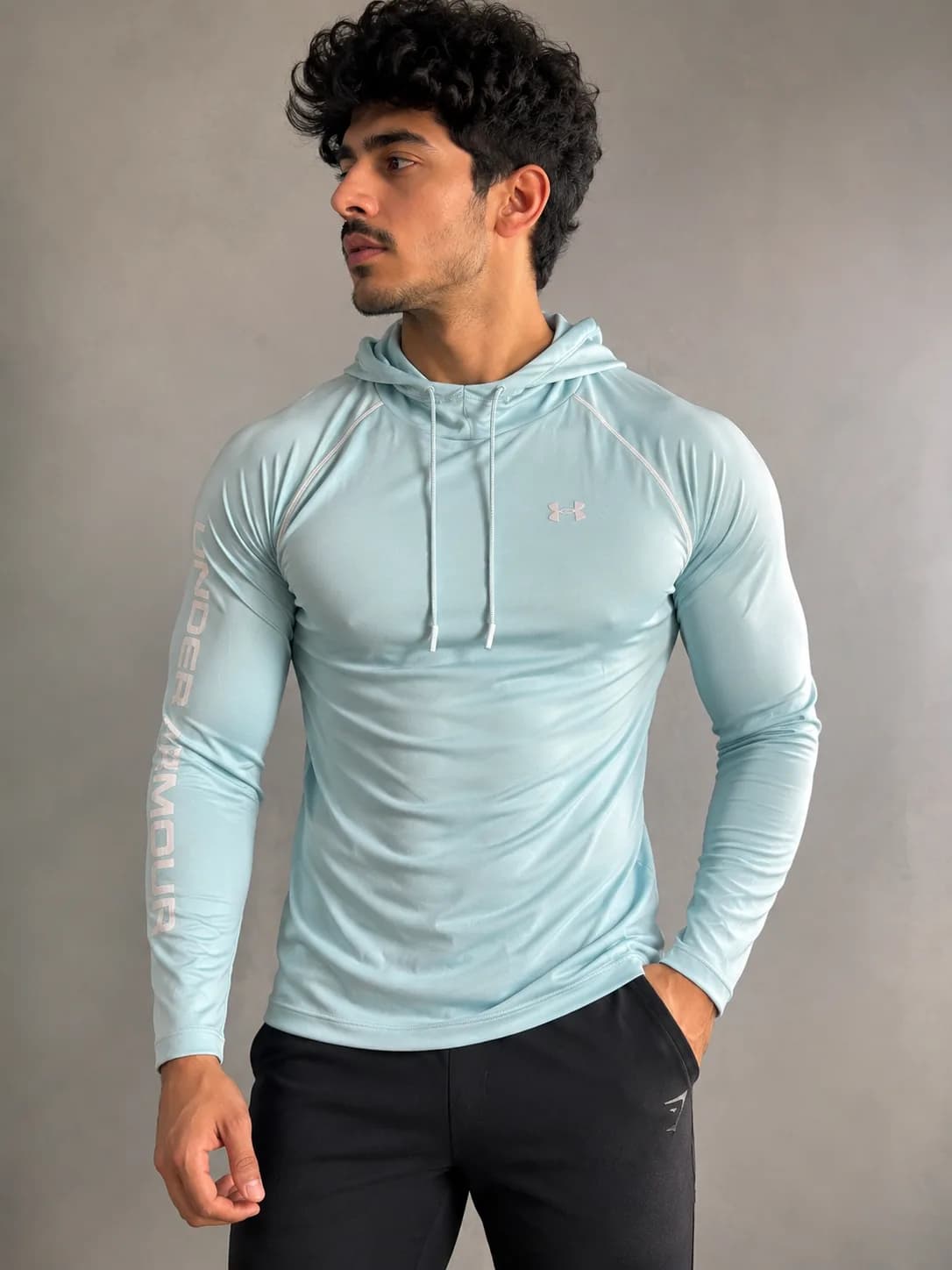 Under Armour Blue Hoodie front view