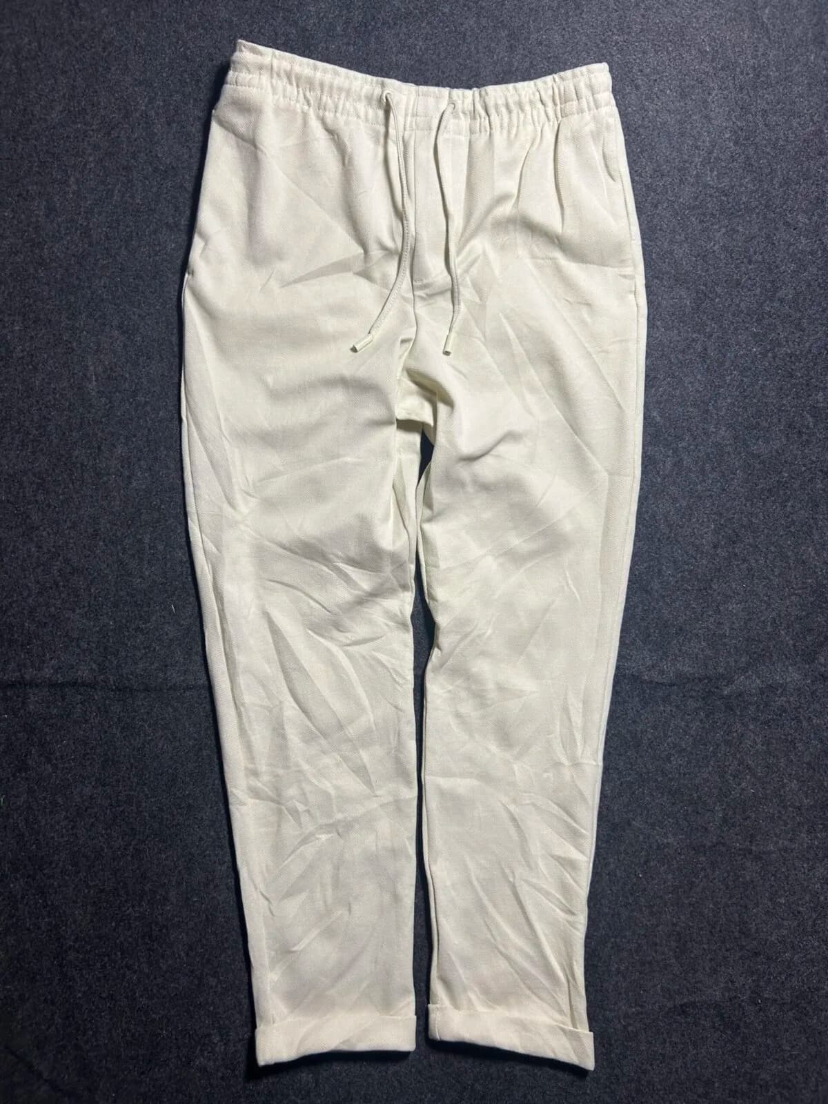 Zara White Trousers front view