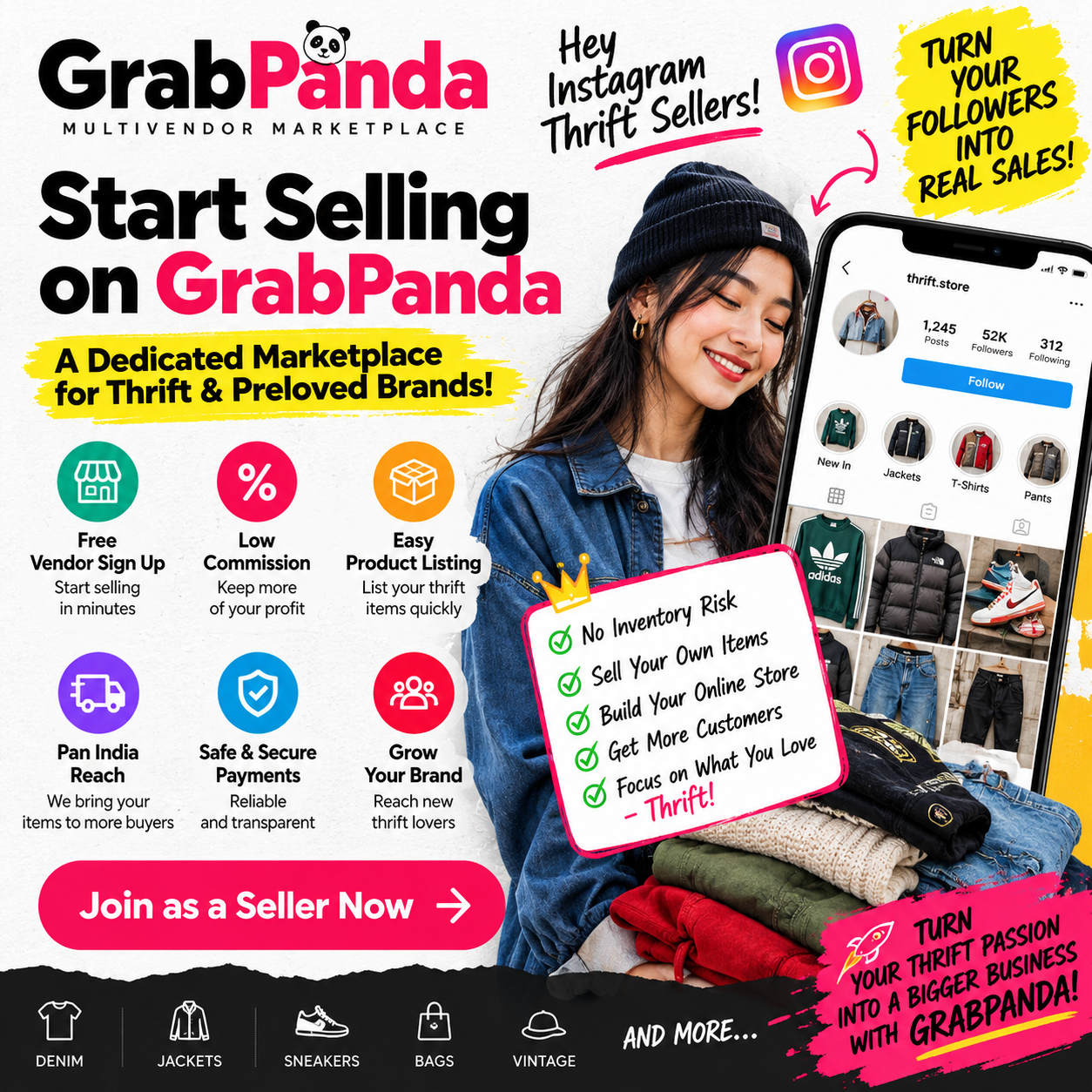 Thrift Marketplace in India | Buy & Sell Pre-Loved Clothing Online – GrabPanda