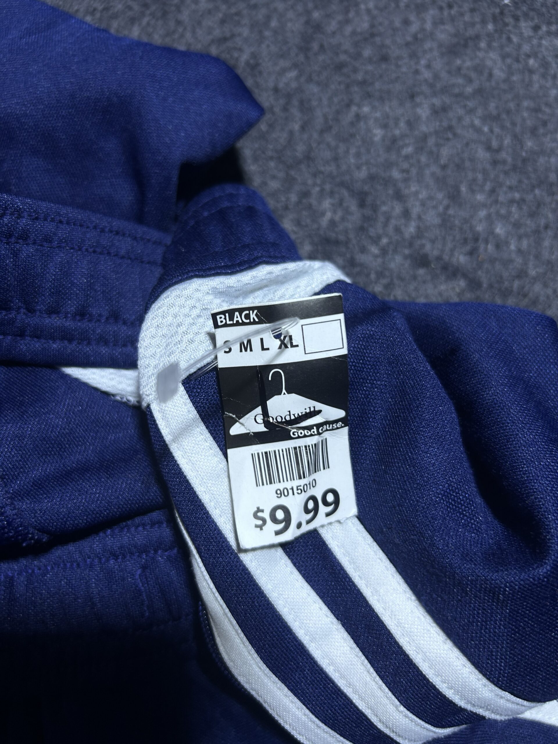 Adidas Navy Track Pants back view
