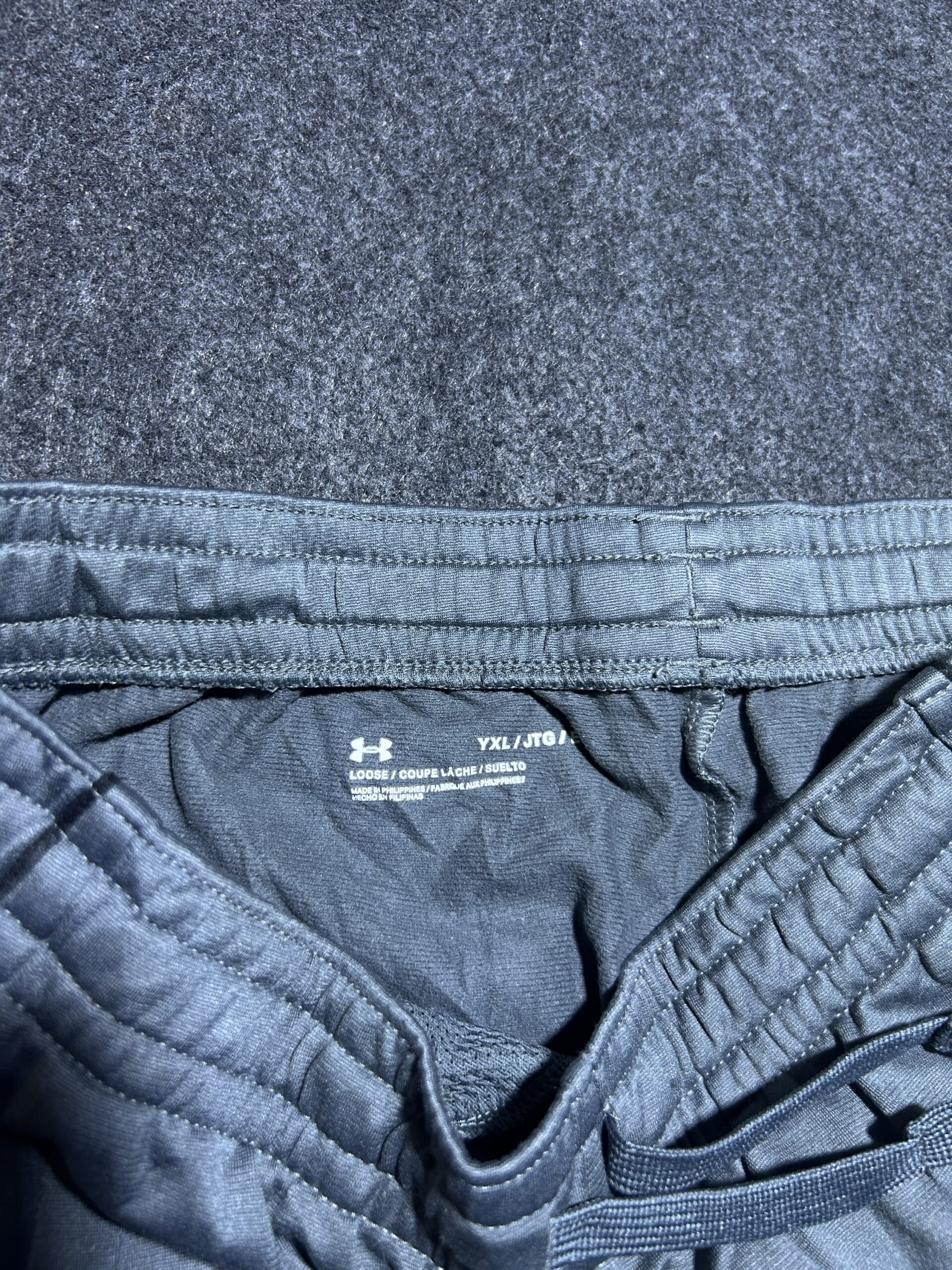 Under Armour Grey Track Pants back view