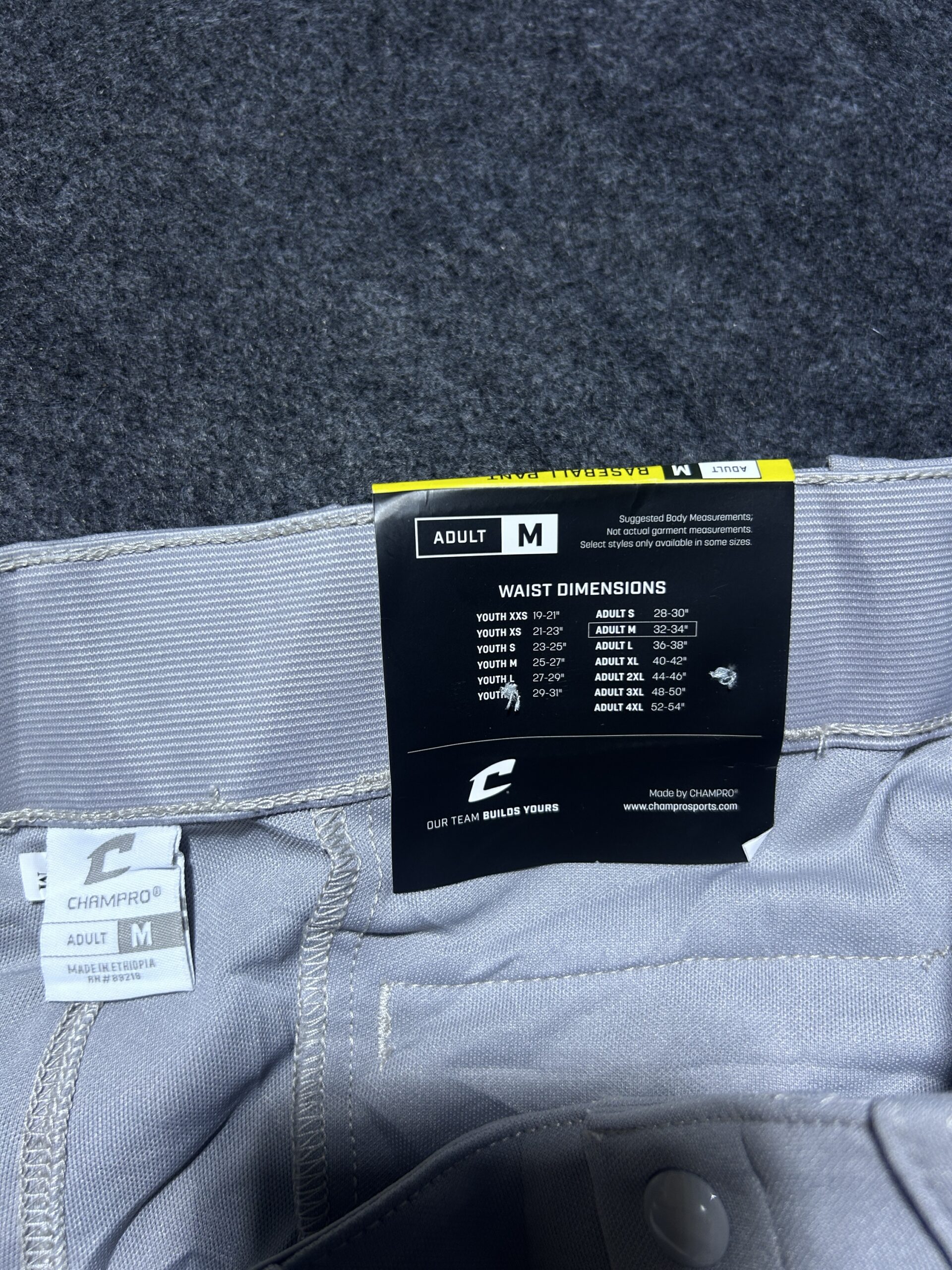 Grey Track Pants back view