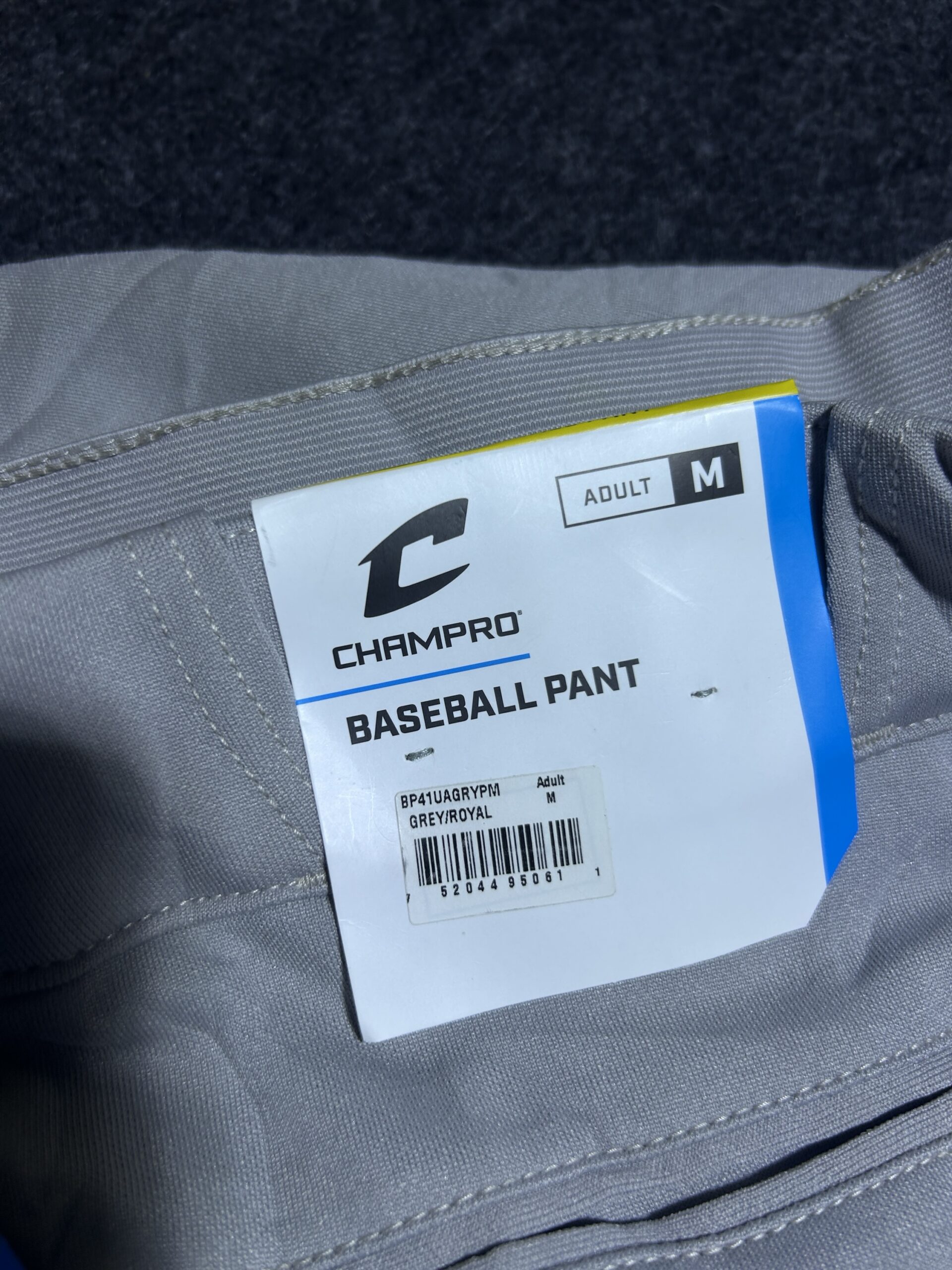 Grey Track Pants detail view