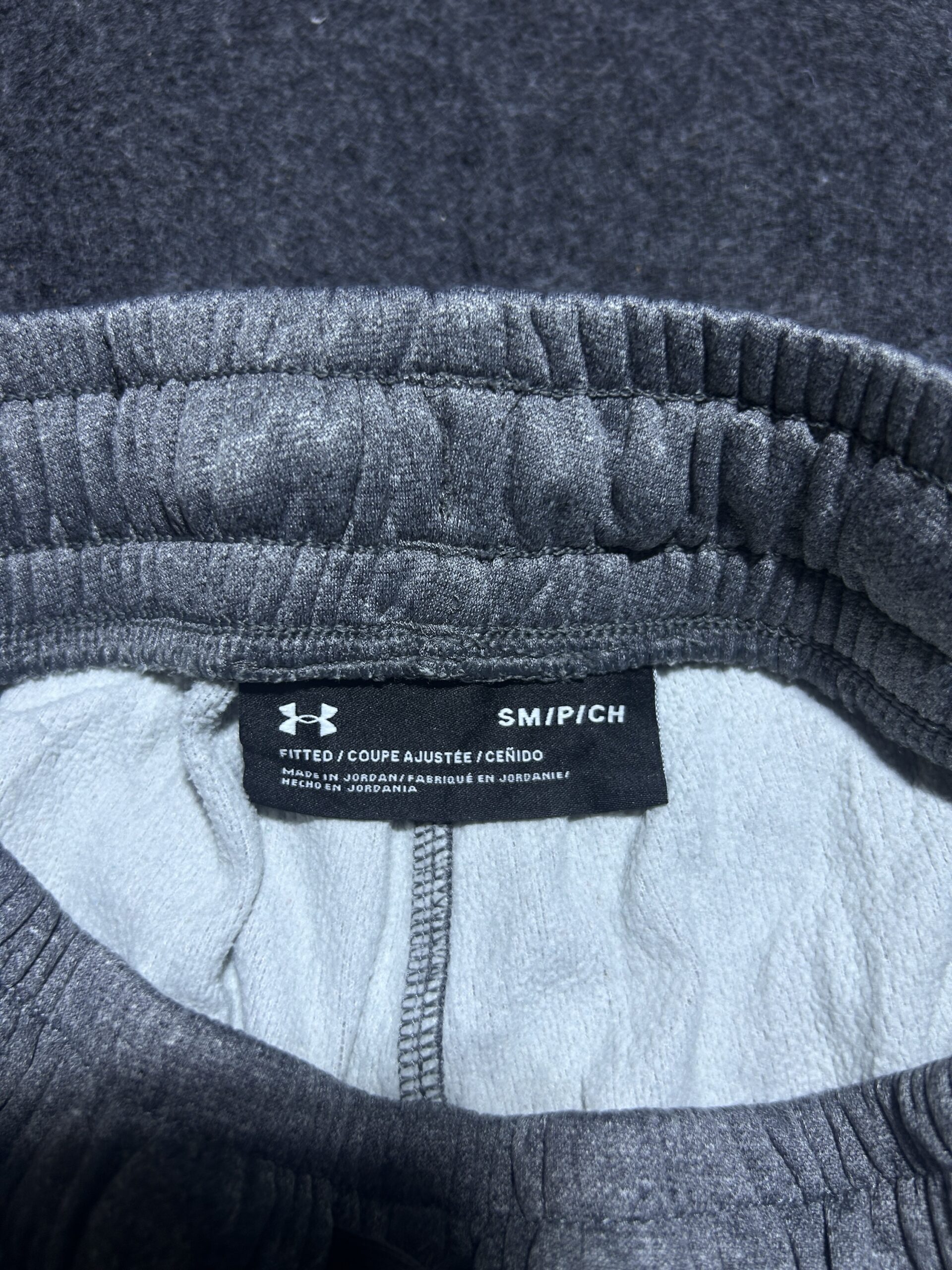 Under Armour Grey Track Pants back view