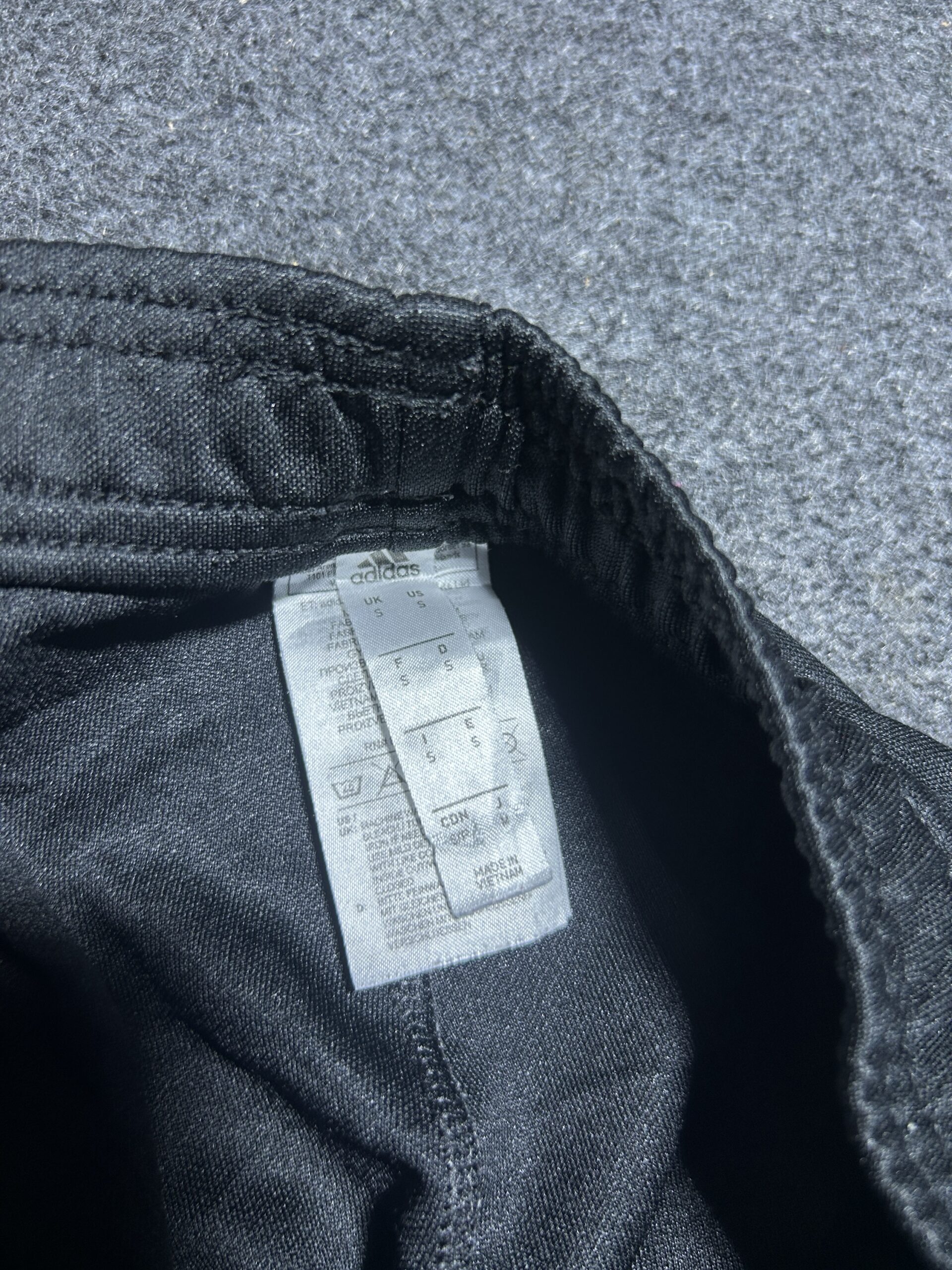 Adidas Black Track Pants back view