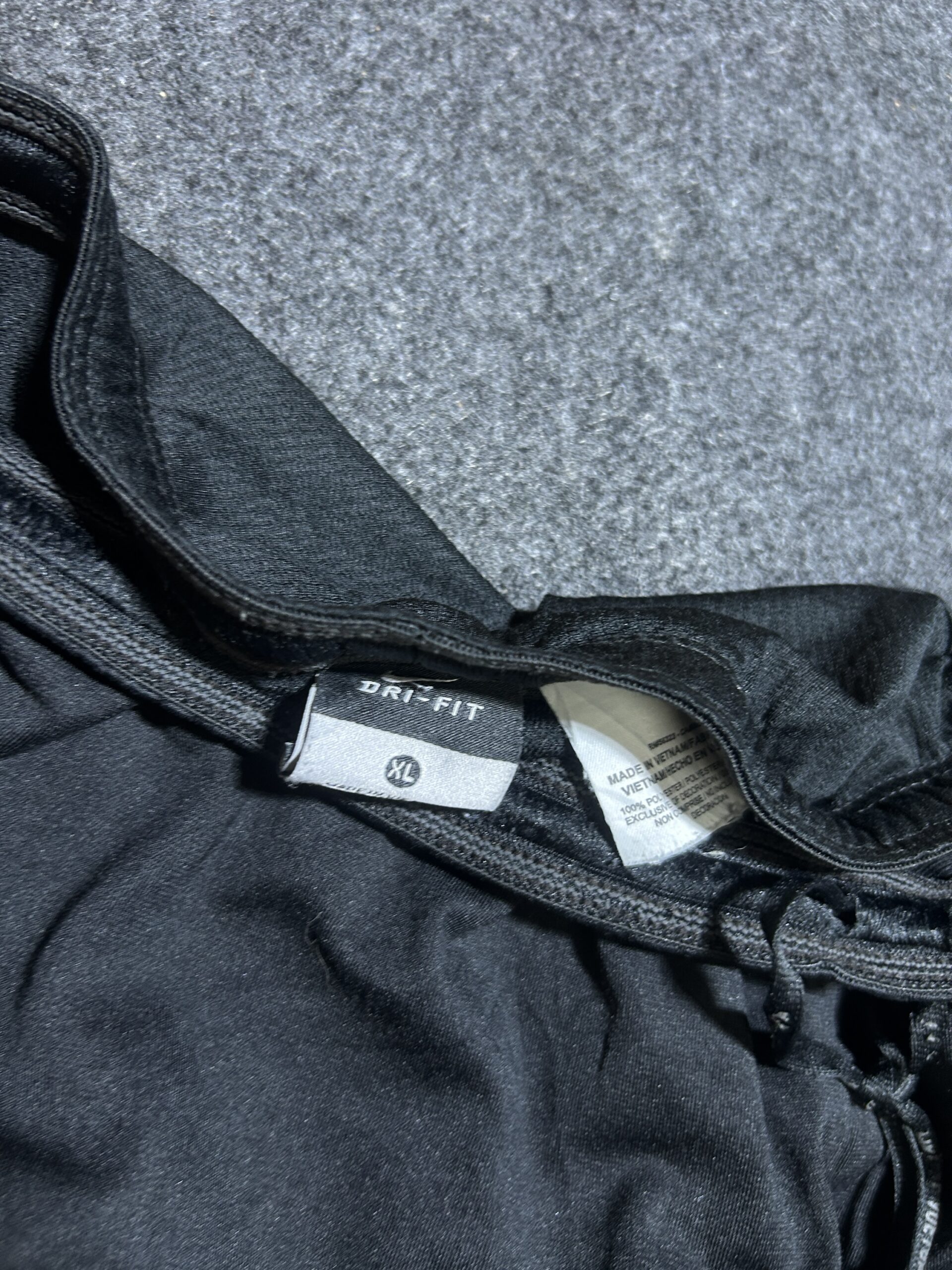 Nike Dri-FIT Black Track Pants back view