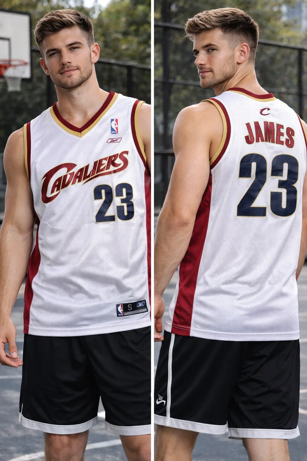 Reebok White Jersey front view