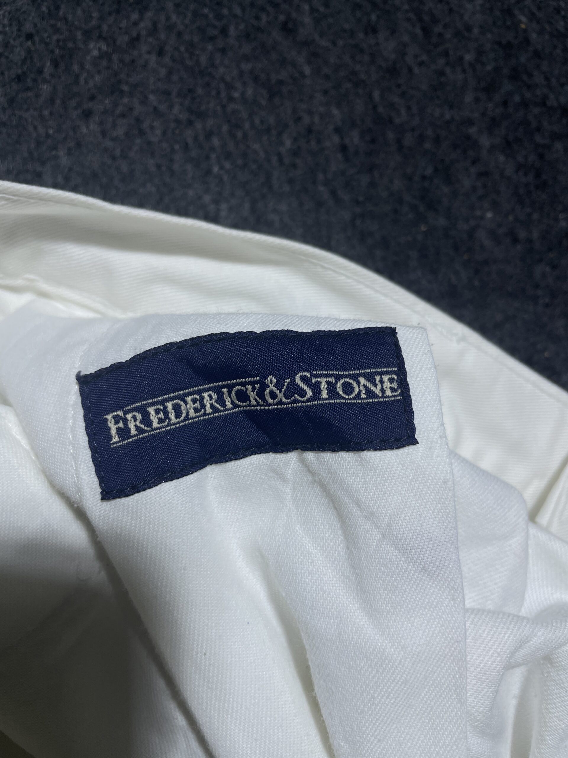 White Trousers back view