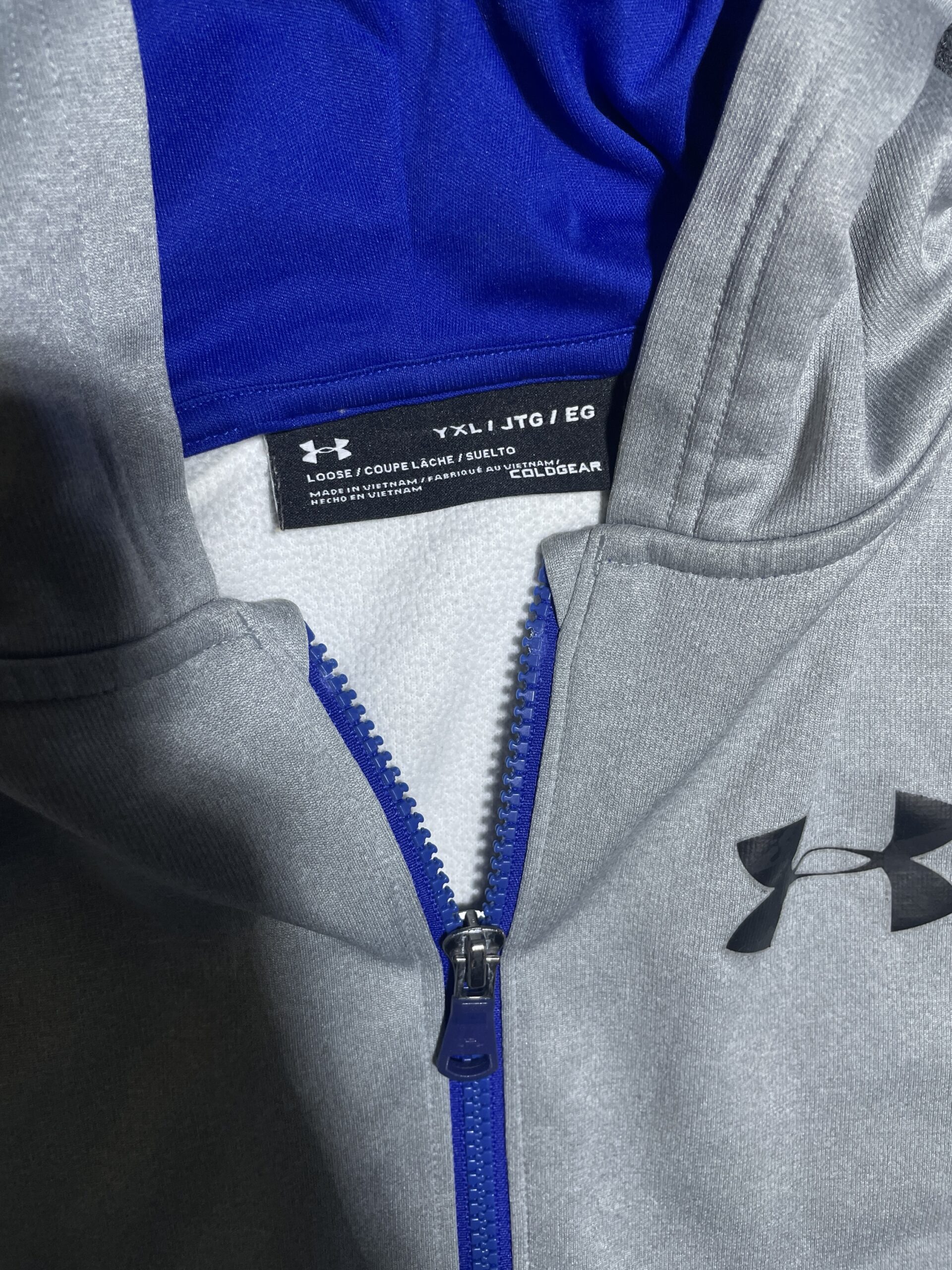 Under Armour Grey Track Jacket back view