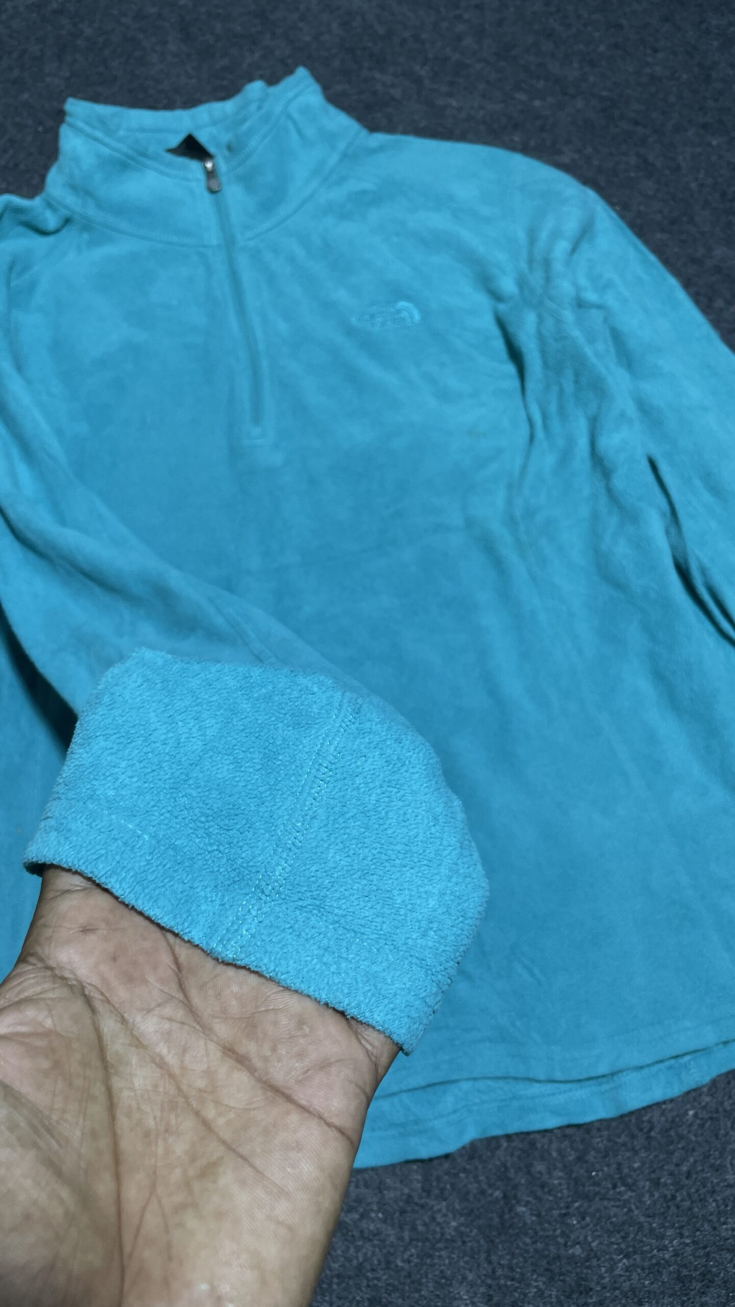The North Face Blue Sweater back view