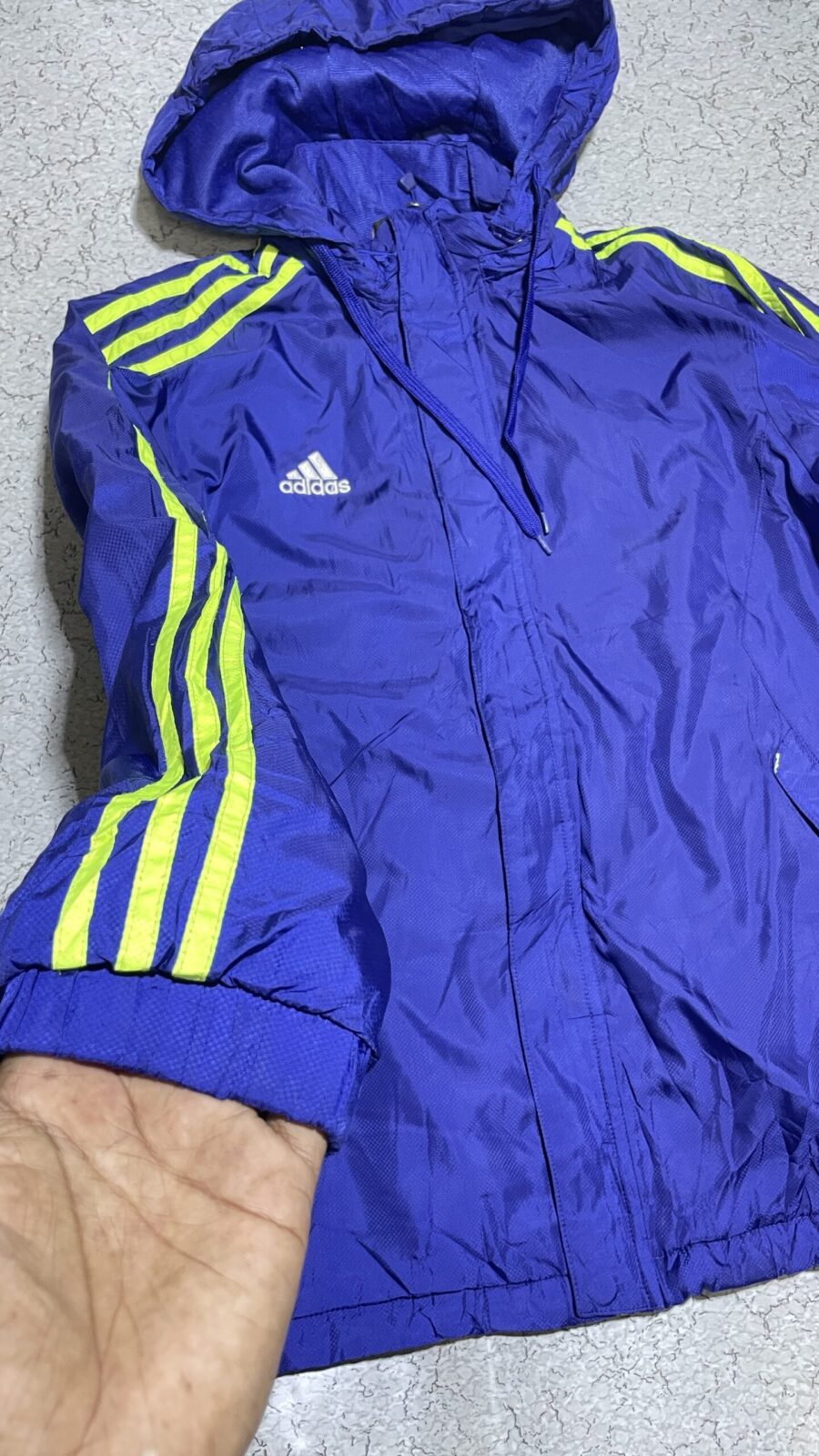 Adidas Blue Windbreaker Jacket alternate view