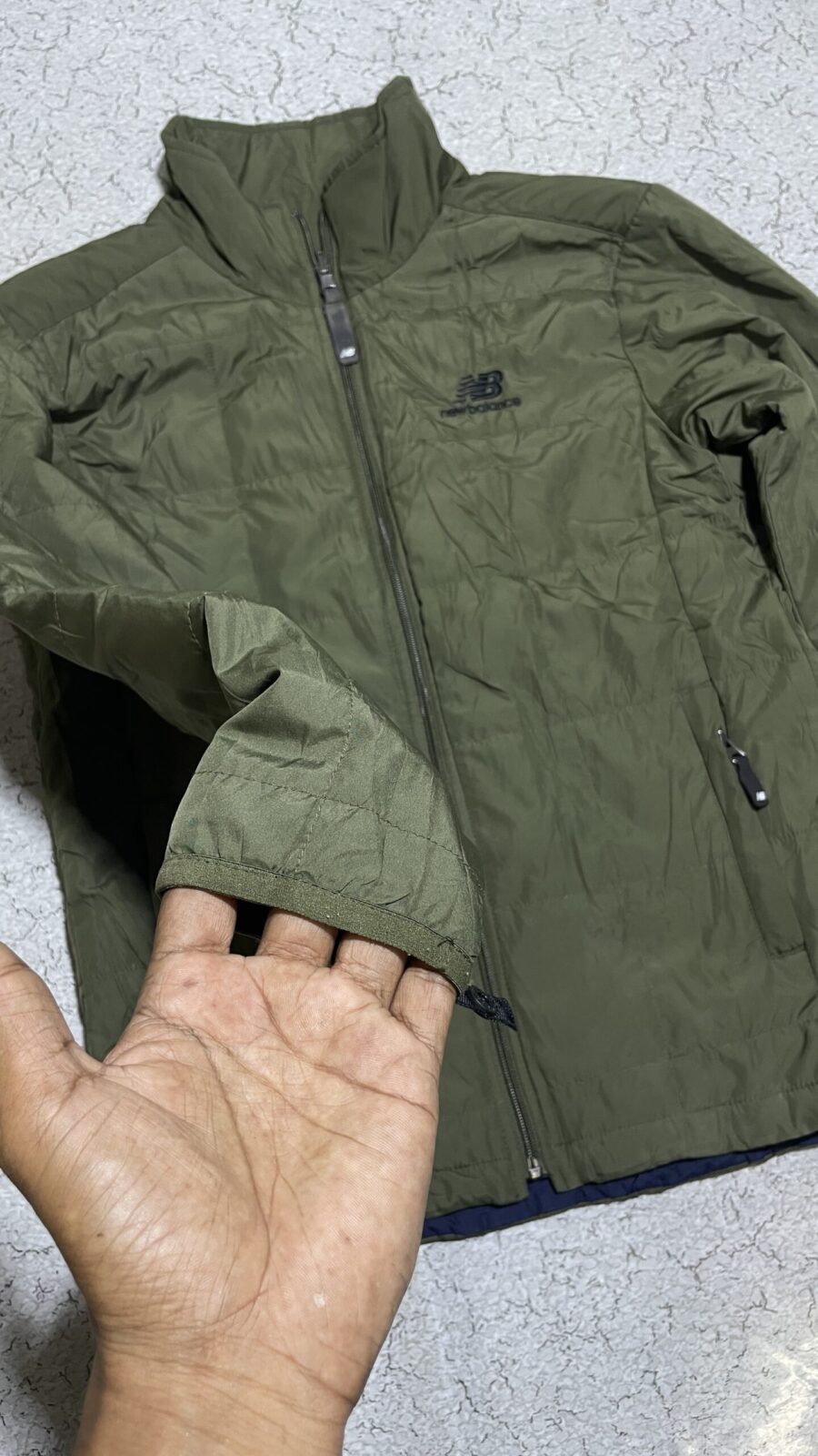 New Balance Green Jacket back view