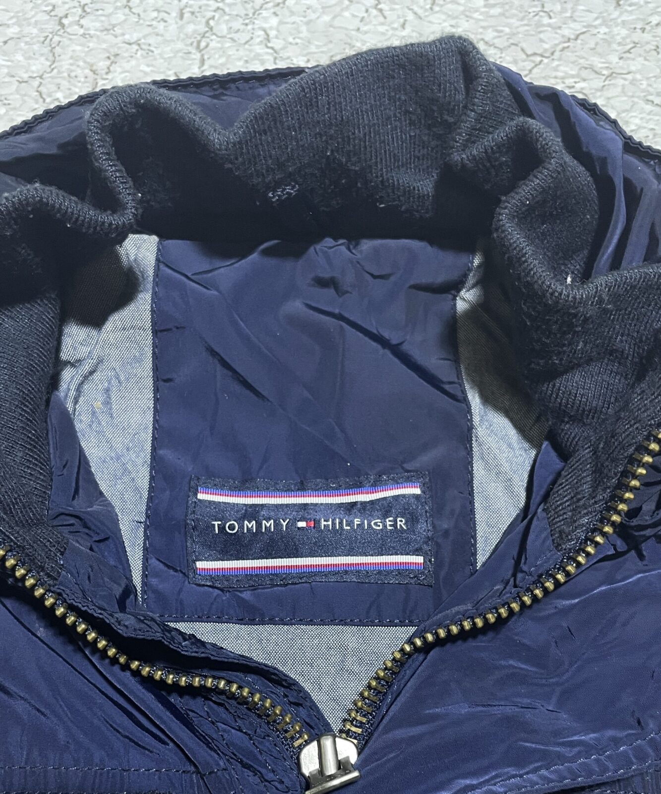 Tommy Hilfiger Navy Jacket back view