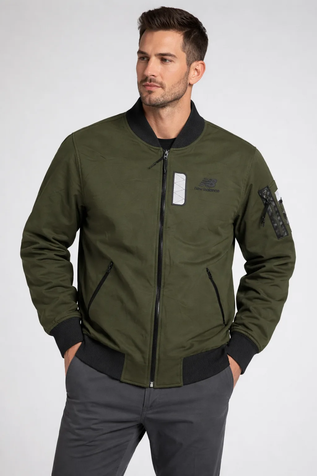 New Balance Green Jacket front view