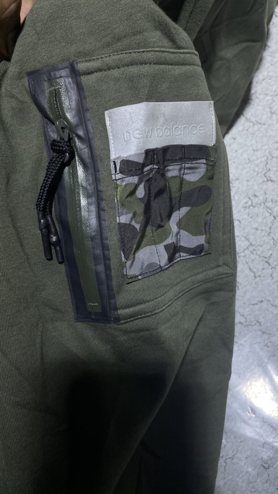 New Balance Green Jacket detail view