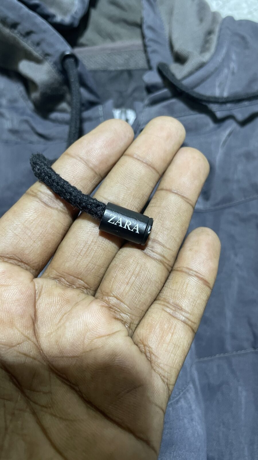 Zara Grey Hoodie detail view